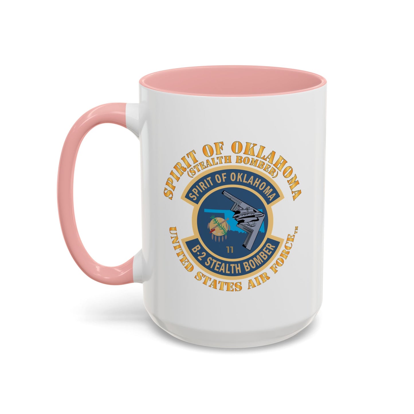 Accent Coffee Mug (11oz & 15oz) - USAF - B2 - Spirit of Oklahoma - Stealth Bomber X 300