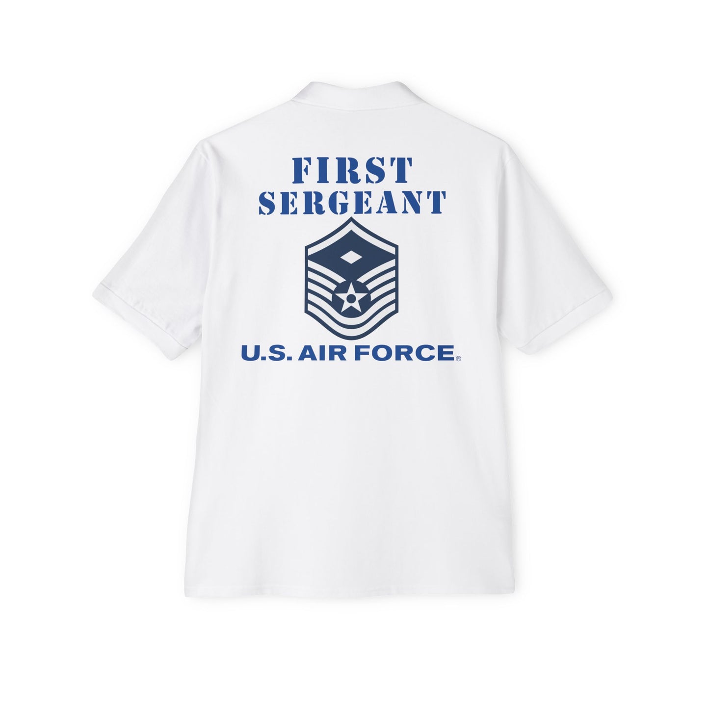 Men's Piqué Polo - USAF - First Sergeant (E7b) - 2020 - US Air Force w Text X 300