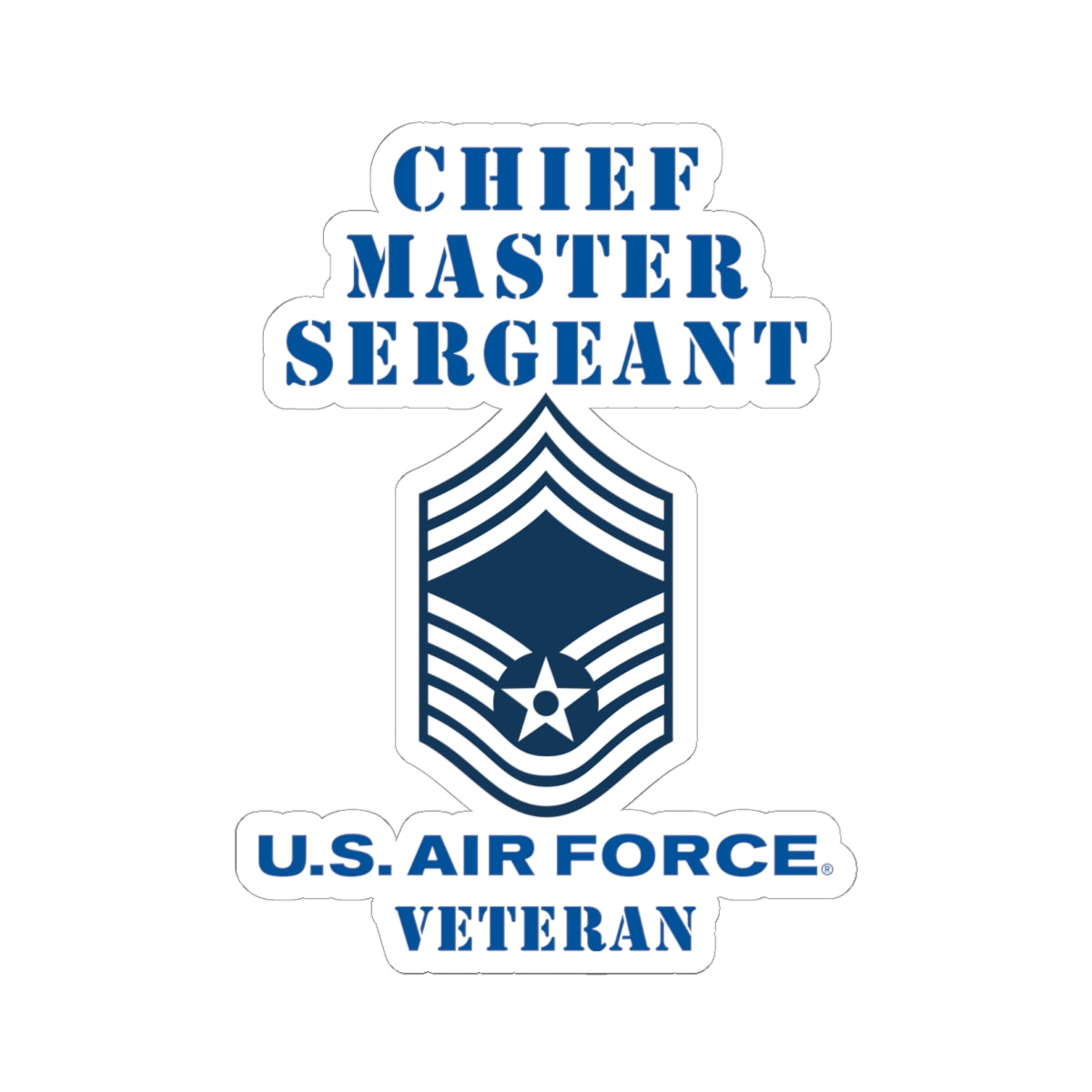 Kiss-Cut Stickers - USAF - Chief Master Sergeant (E9a) - 2020 - Veteran