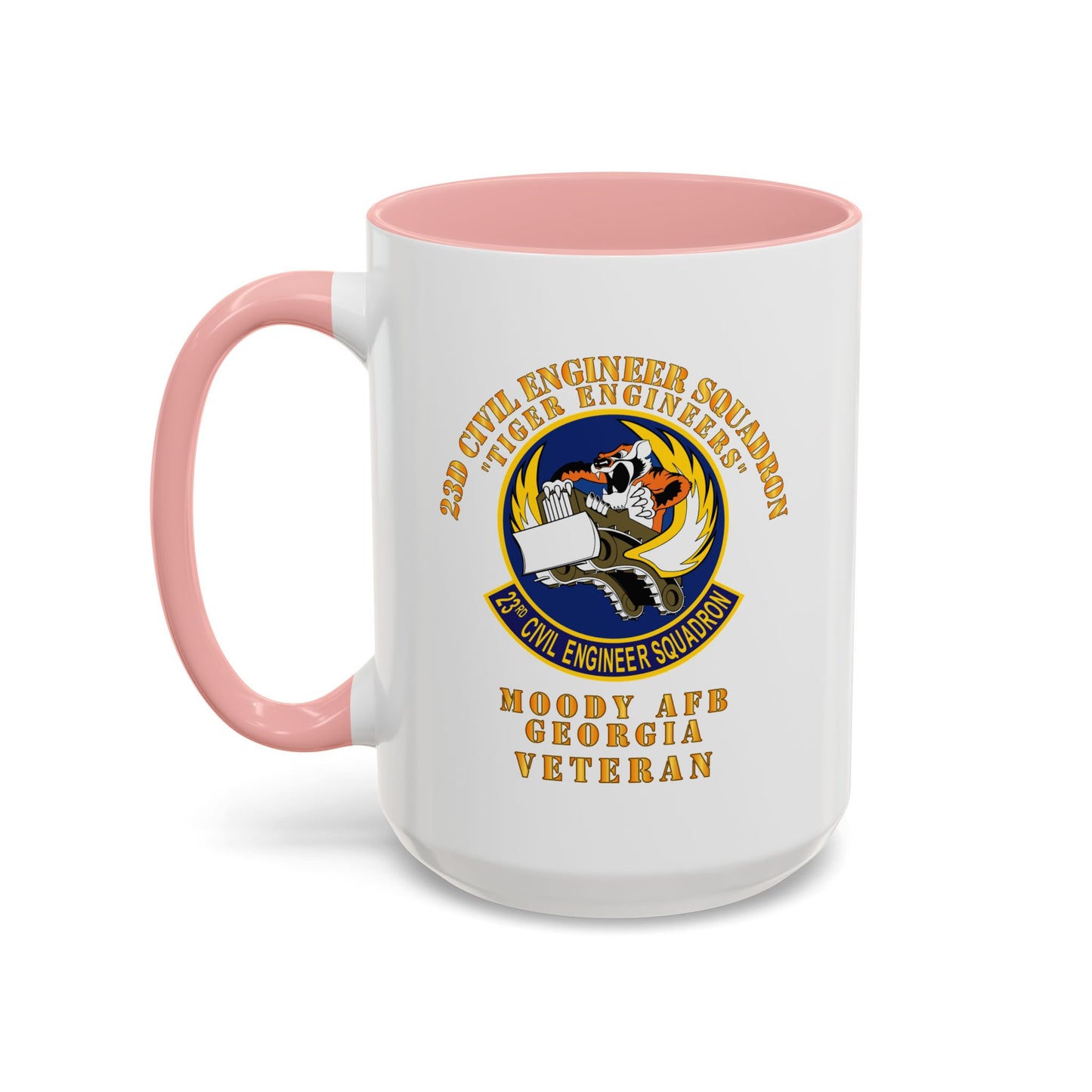 Accent Coffee Mug (11oz & 15oz) - USAF - 23d Civil Engineer Squadron - Tiger Engineers - Moody AFB, GA