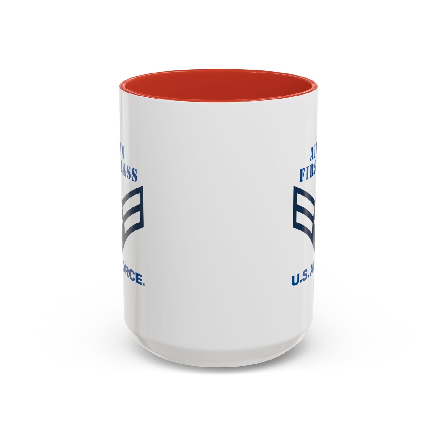 Accent Coffee Mug (11oz & 15oz) - USAF - Airman - First Class (E3) - 2020 - US Air Force w Text X 300