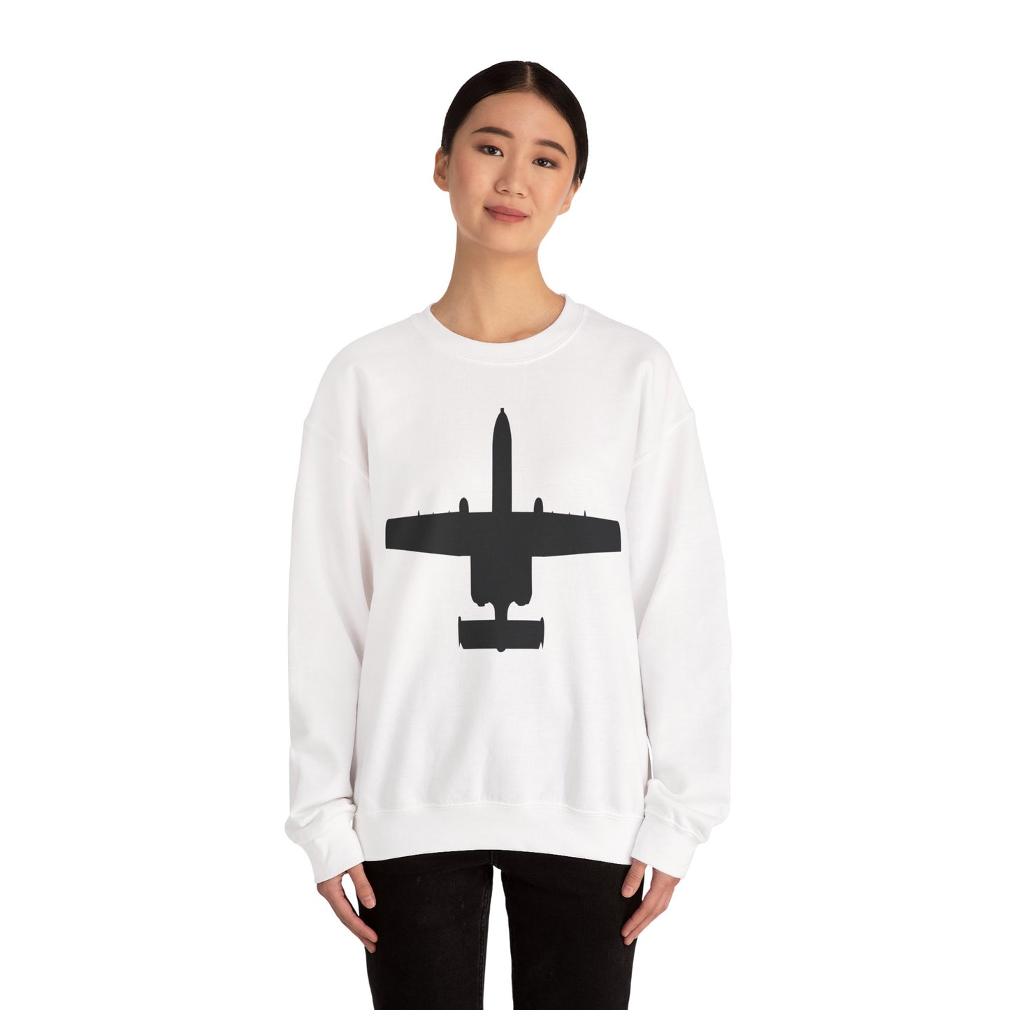 Crewneck Sweatshirt - Aircraft - USAF - A-10 Thunderbolt II - Top - Silhouette X 300