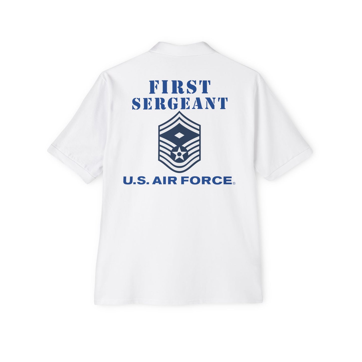 Men's Piqué Polo - USAF - First Sergeant (E8b) - 2020 - US Air Force w Text X 300