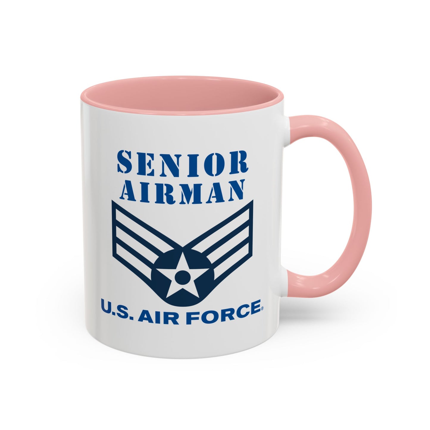 Accent Coffee Mug (11oz & 15oz) - USAF - Senior Airman (E4) - 2020 - US Air Force w Text X 300