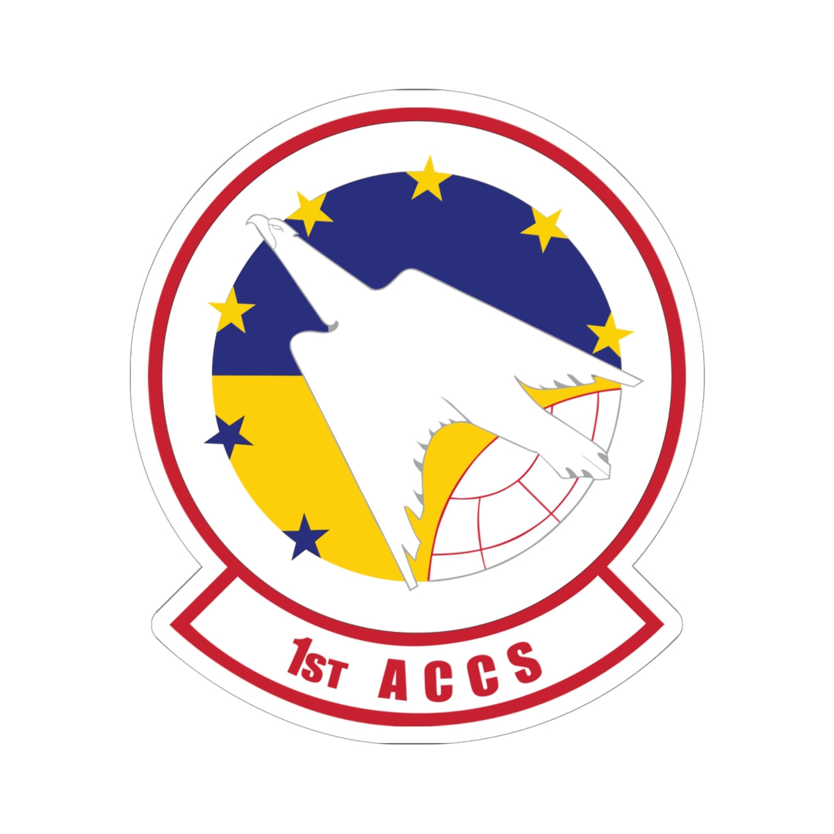 Kiss-Cut Stickers - USAF - 1st Airborne Command Control Squadron (ACC) wo txt X 300