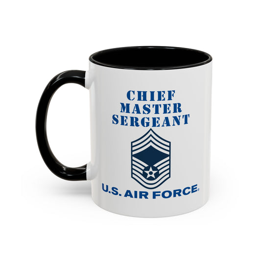 Accent Coffee Mug (11oz & 15oz) - USAF - Chief Master Sergeant (E9a) - 2020 - US Air Force w Text X 300