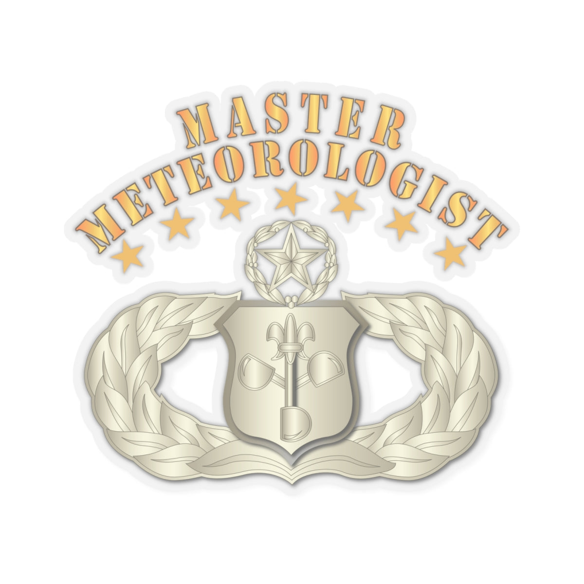 Kiss-Cut Stickers - USAF - Meteorologist - Master Badge wo DS