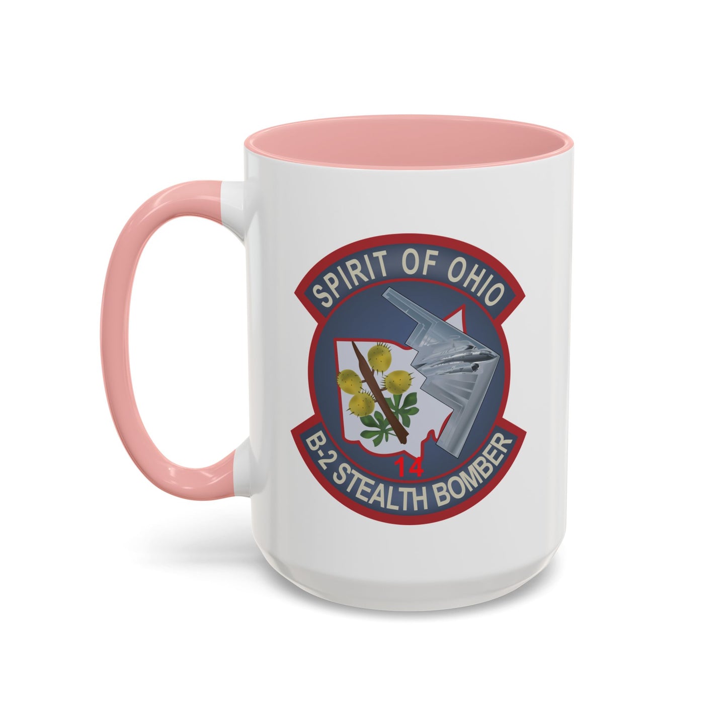 Accent Coffee Mug (11oz & 15oz) - USAF - B2 - Spirit of Ohio - Stealth Bomber wo txt X 300