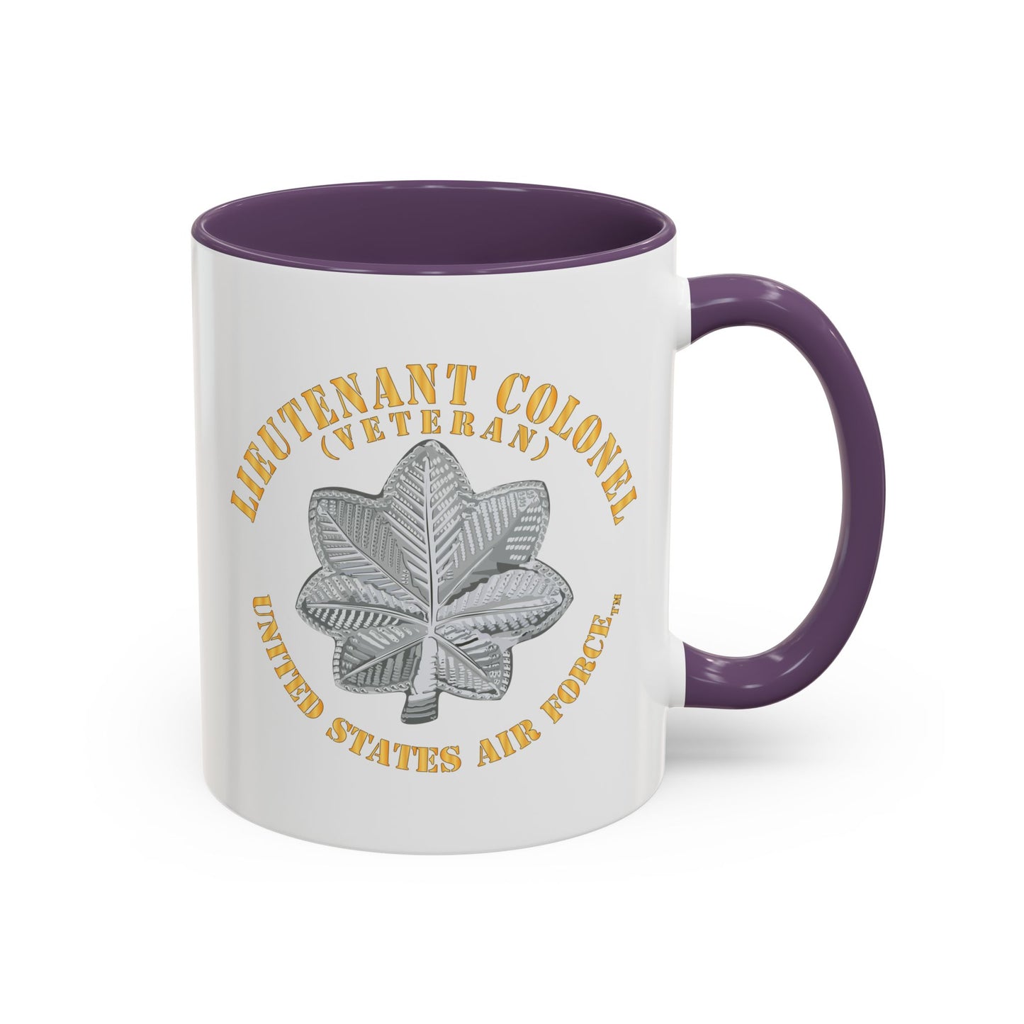 Accent Coffee Mug (11oz & 15oz) - USAF - Lieutenant Colonel - LTC - Veteran - TM X 300
