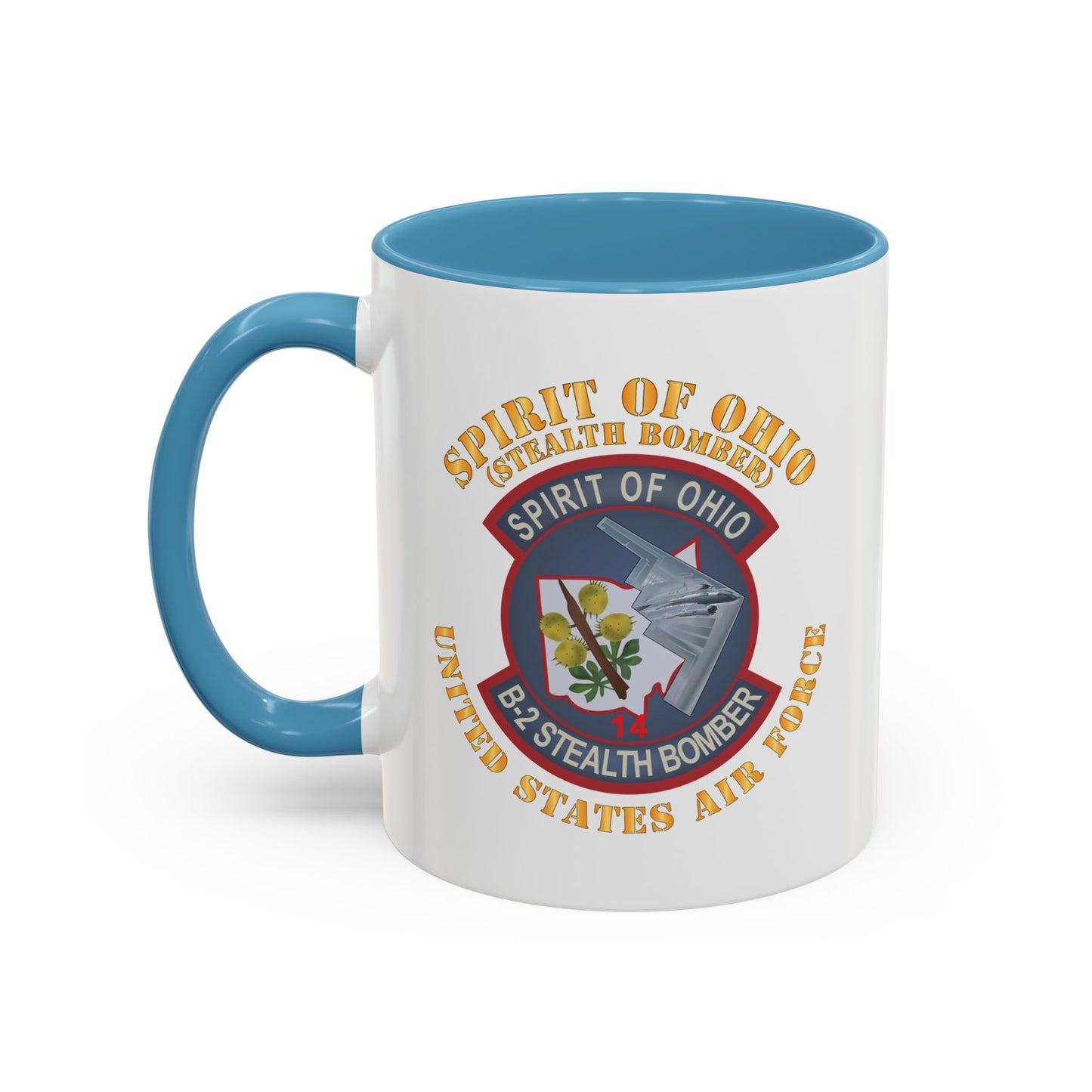 Accent Coffee Mug (11oz & 15oz) - USAF - B2 - Spirit of Ohio - Stealth Bomber X 300