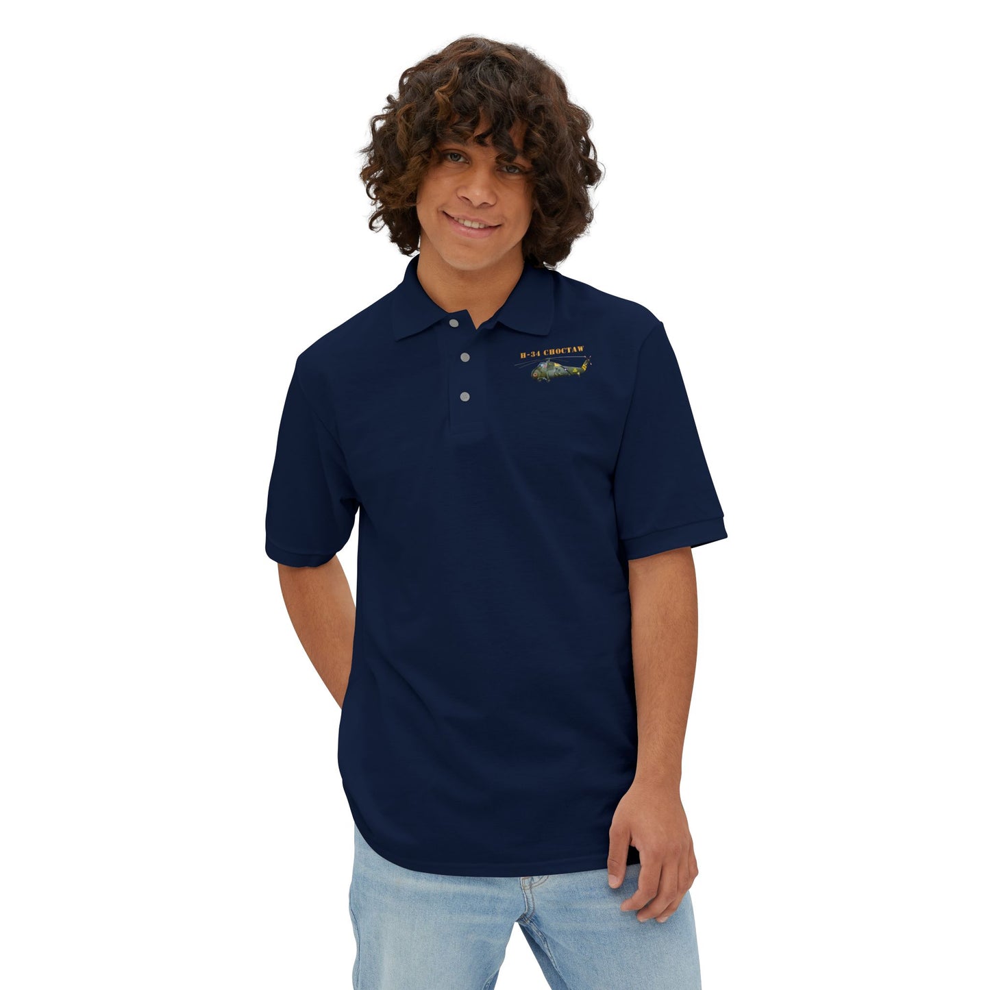 Men's Piqué Polo - H-34 Choctaw with Txt X 300