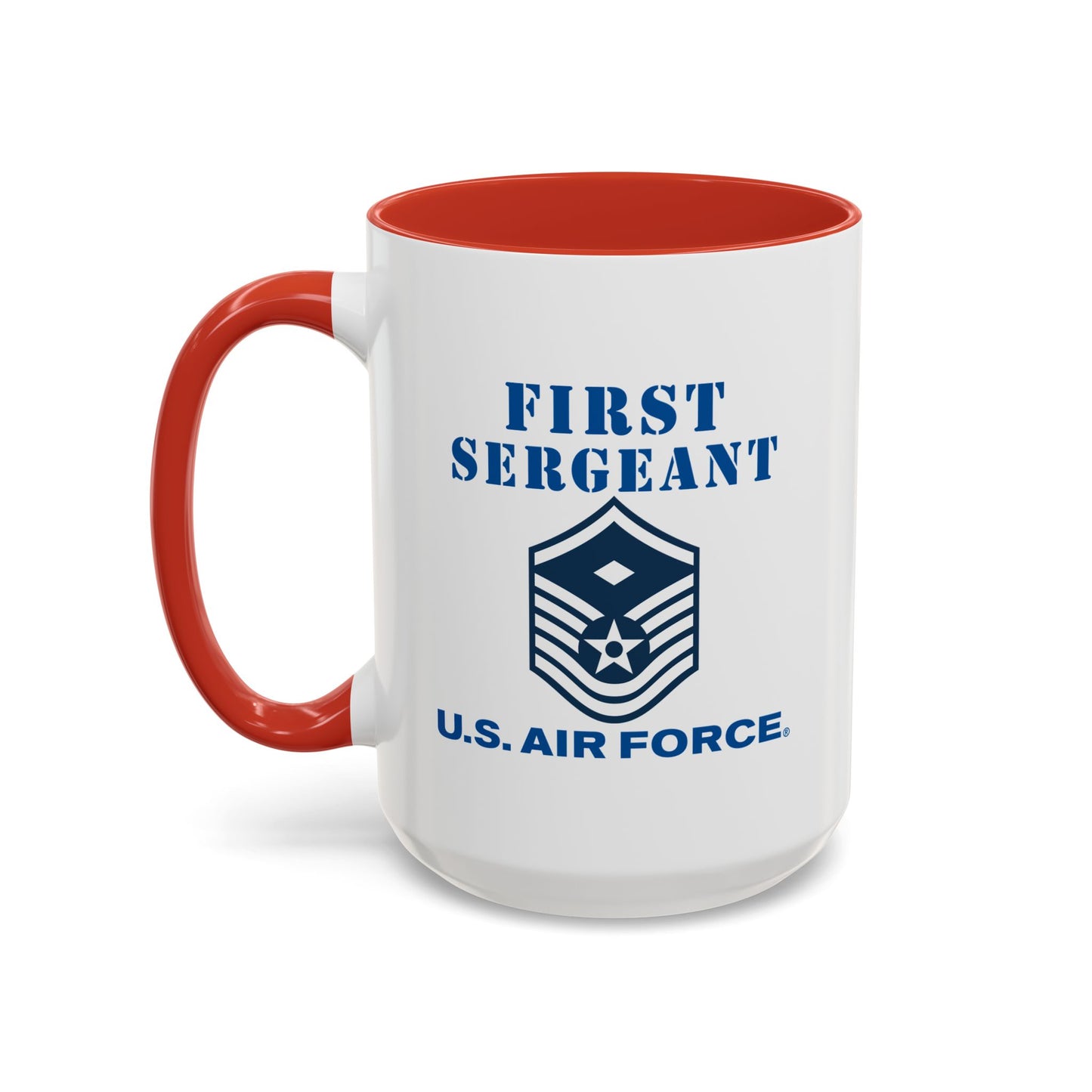 Accent Coffee Mug (11oz & 15oz) - USAF - First Sergeant (E7b) - 2020 - US Air Force w Text X 300