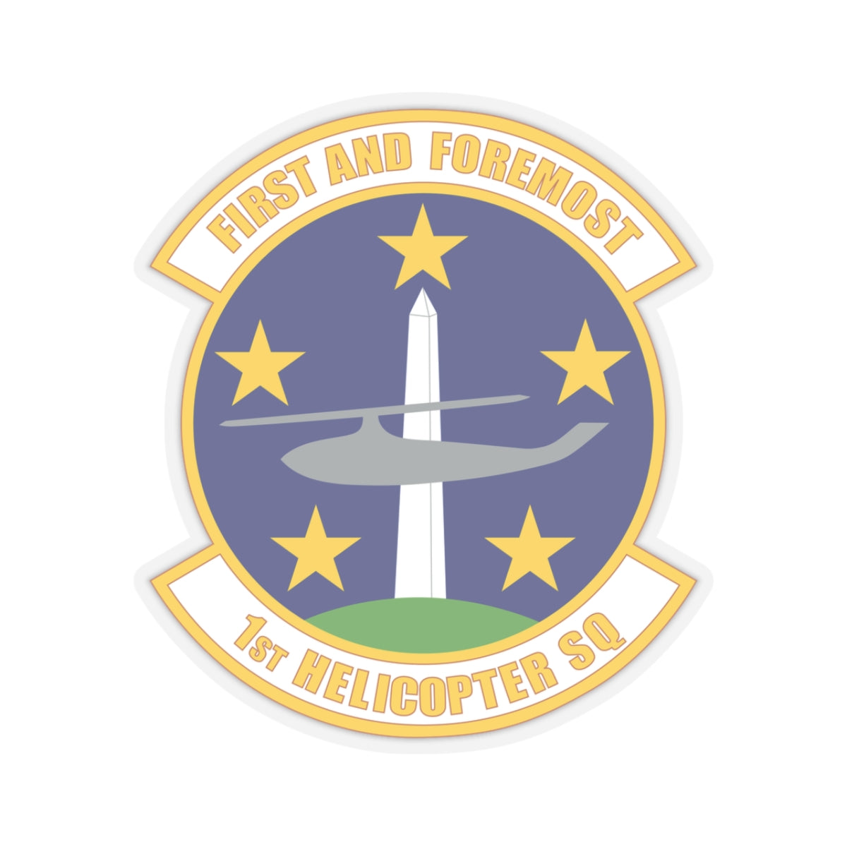 Kiss-Cut Stickers - USAF - 1st Helicopter Squadron (AFDW) wo txt