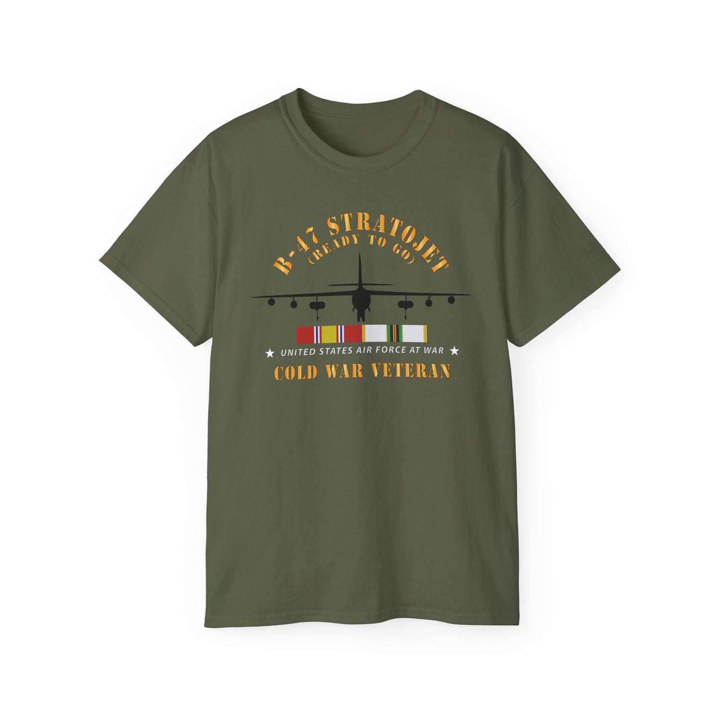 Unisex Ultra Cotton Tee - USAF - B-47 Stratojet - Ready to Go - Silhouette - Cold War Veteran X 300