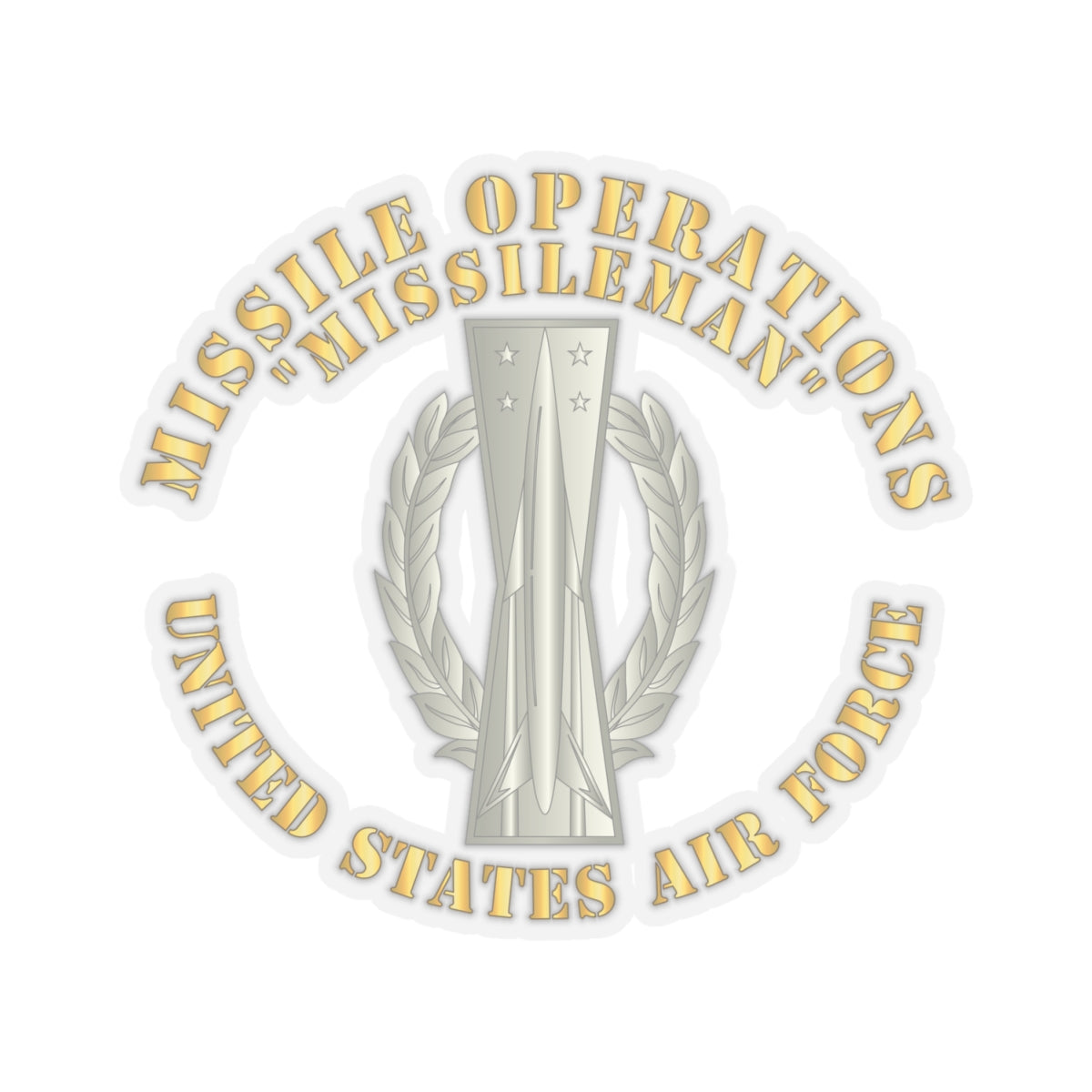 Kiss-Cut Stickers - USAF - Missile Operations - Missileman - Basic