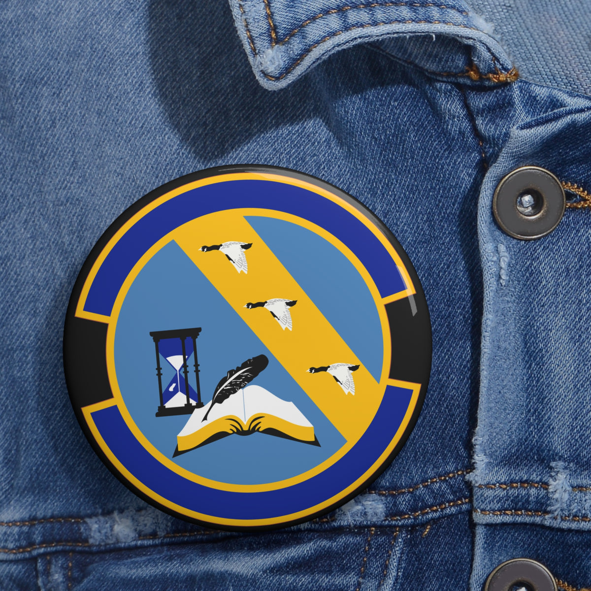 Custom Pin Button - USAF - 11th Contracting Squadron wo txt
