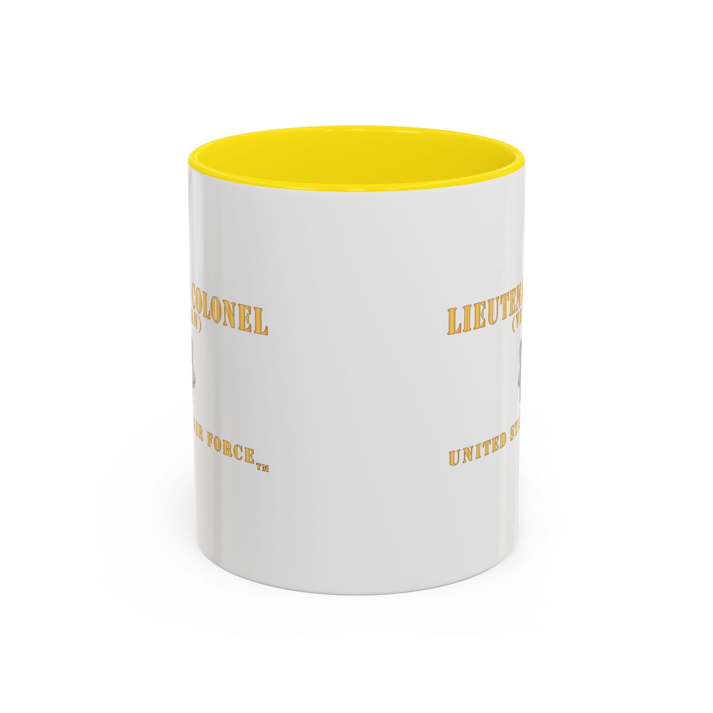 Accent Coffee Mug (11oz & 15oz) - USAF - Lieutenant Colonel - LTC - Veteran - Flat - TM X 300