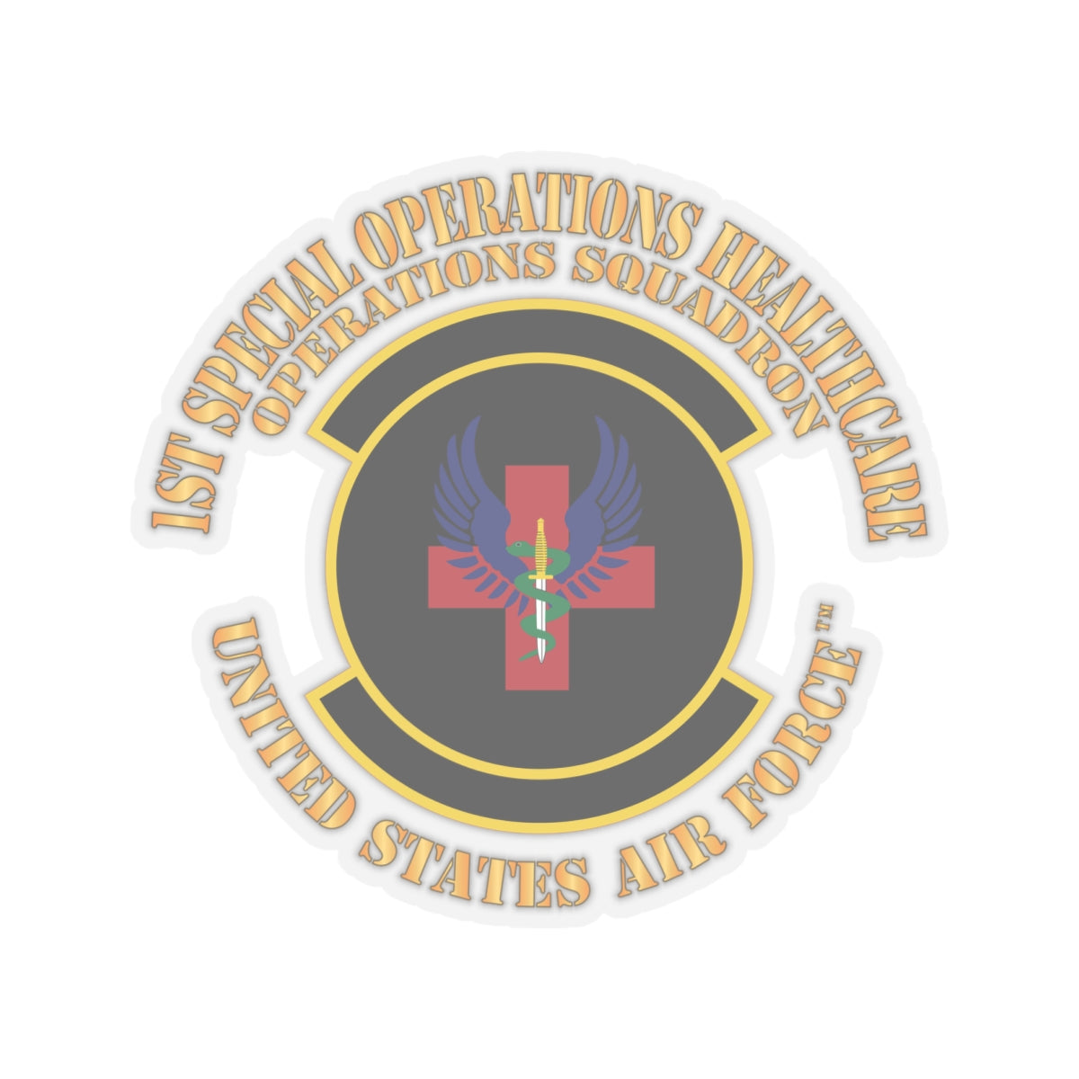 Kiss-Cut Stickers - USAF - 1st Special Operations Healthcare Operations Squadron X 300