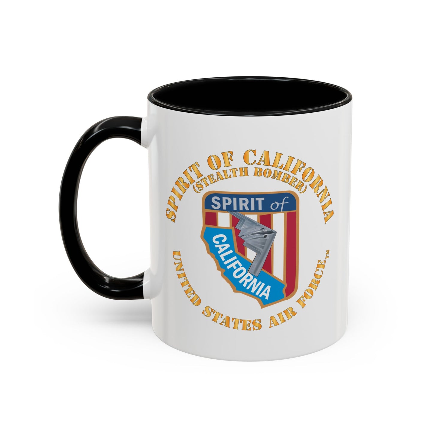 Accent Coffee Mug (11oz & 15oz) - USAF - B2 - Spirit of California - Stealth Bomber X 300