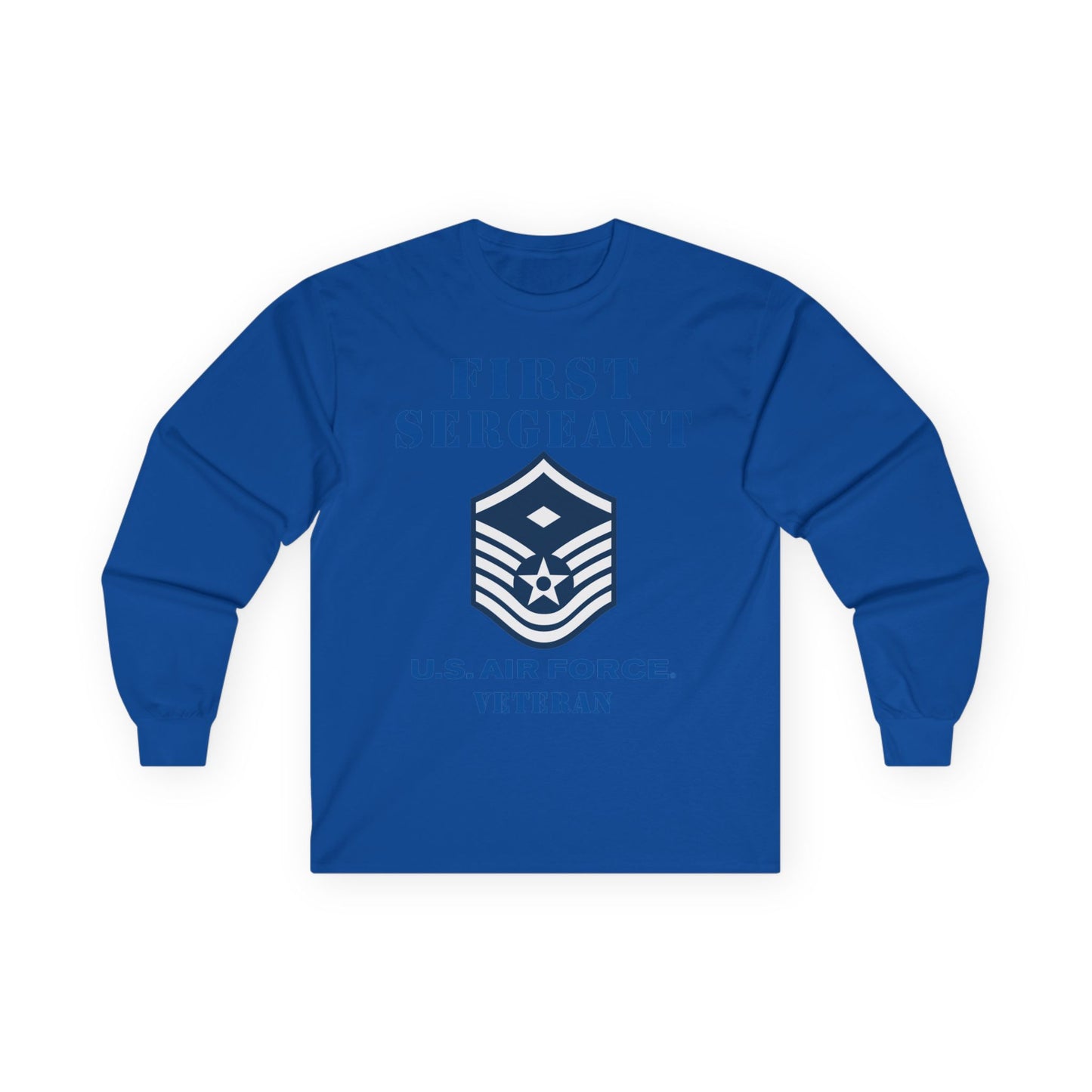 Unisex Ultra Cotton Long Sleeve Tee - USAF - First Sergeant (E7b) - 2020 - Veteran