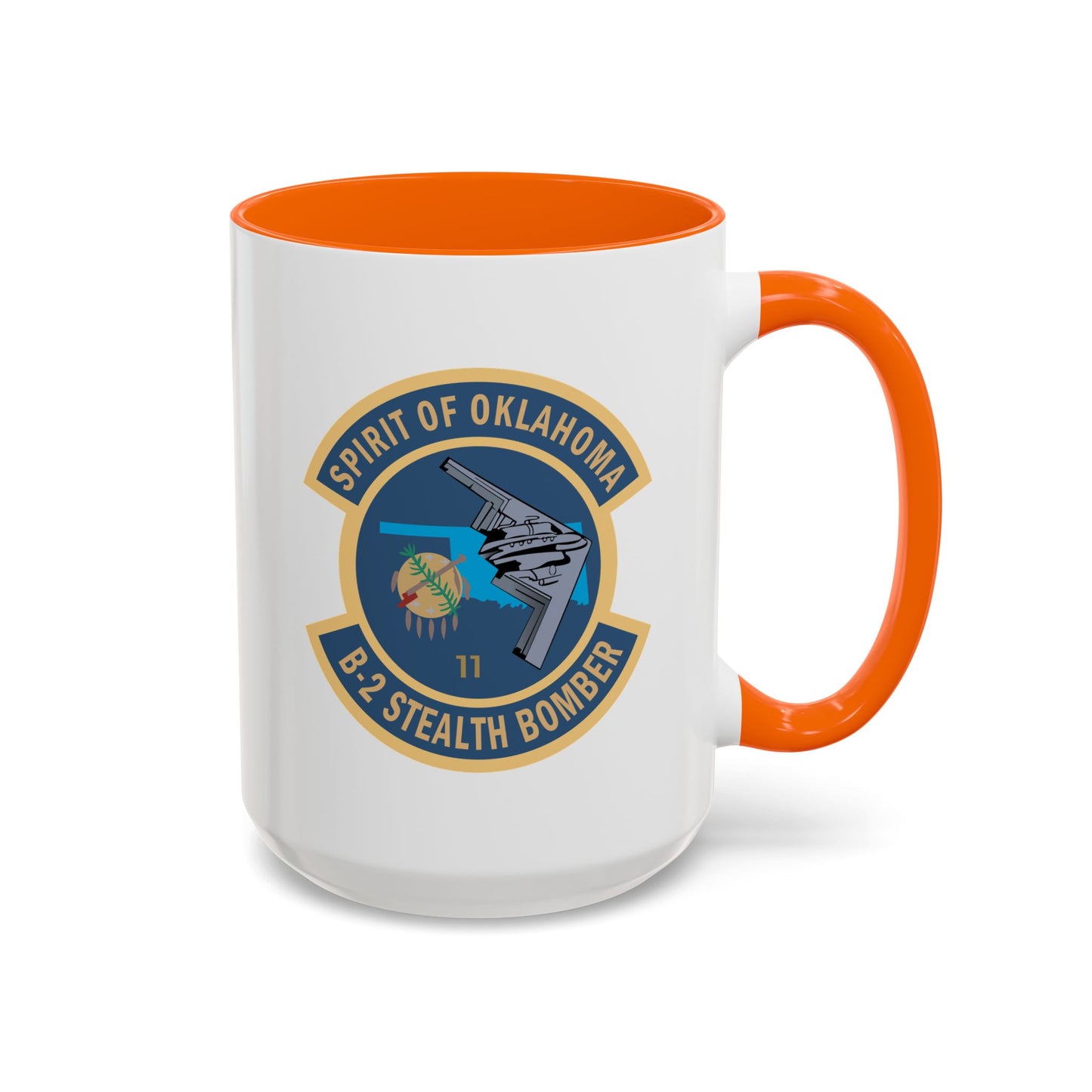 Accent Coffee Mug (11oz & 15oz) - USAF - B2 - Spirit of Oklahoma - Stealth Bomber wo txt X 300
