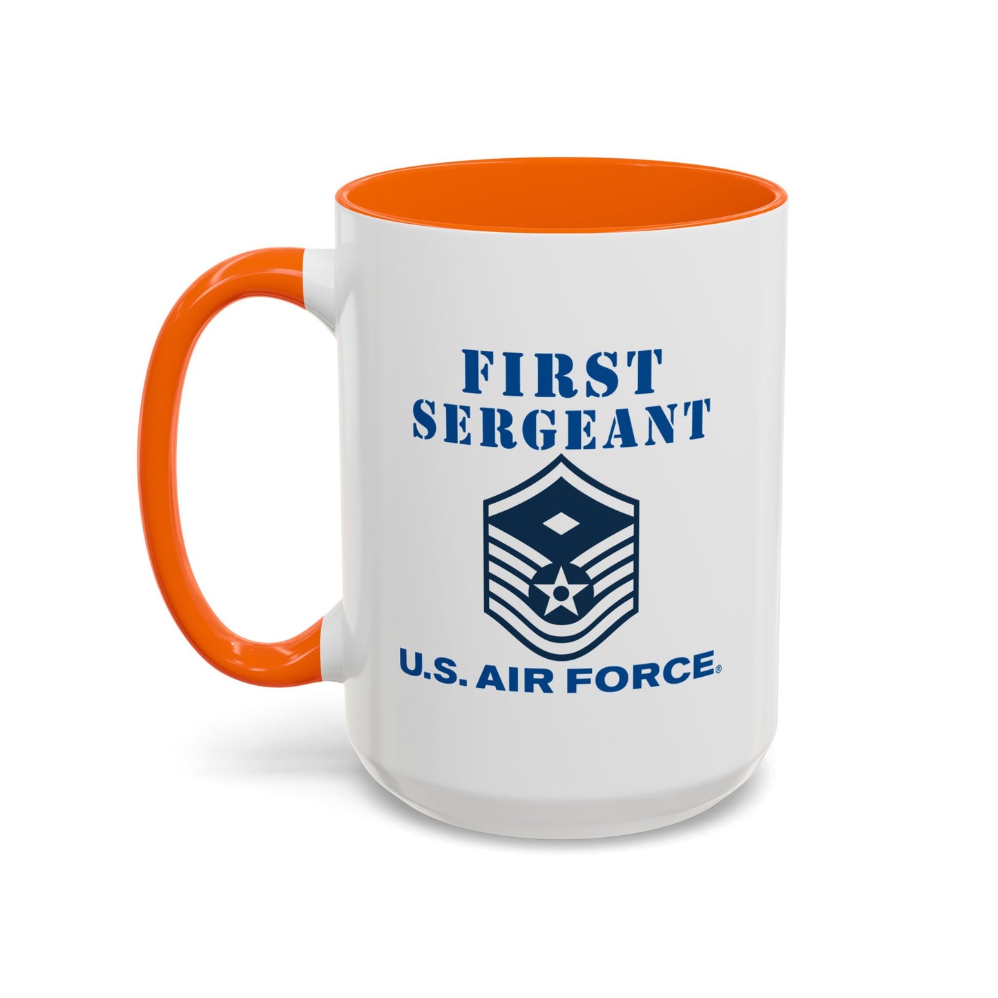 Accent Coffee Mug (11oz & 15oz) - USAF - First Sergeant (E7b) - 2020 - US Air Force w Text X 300