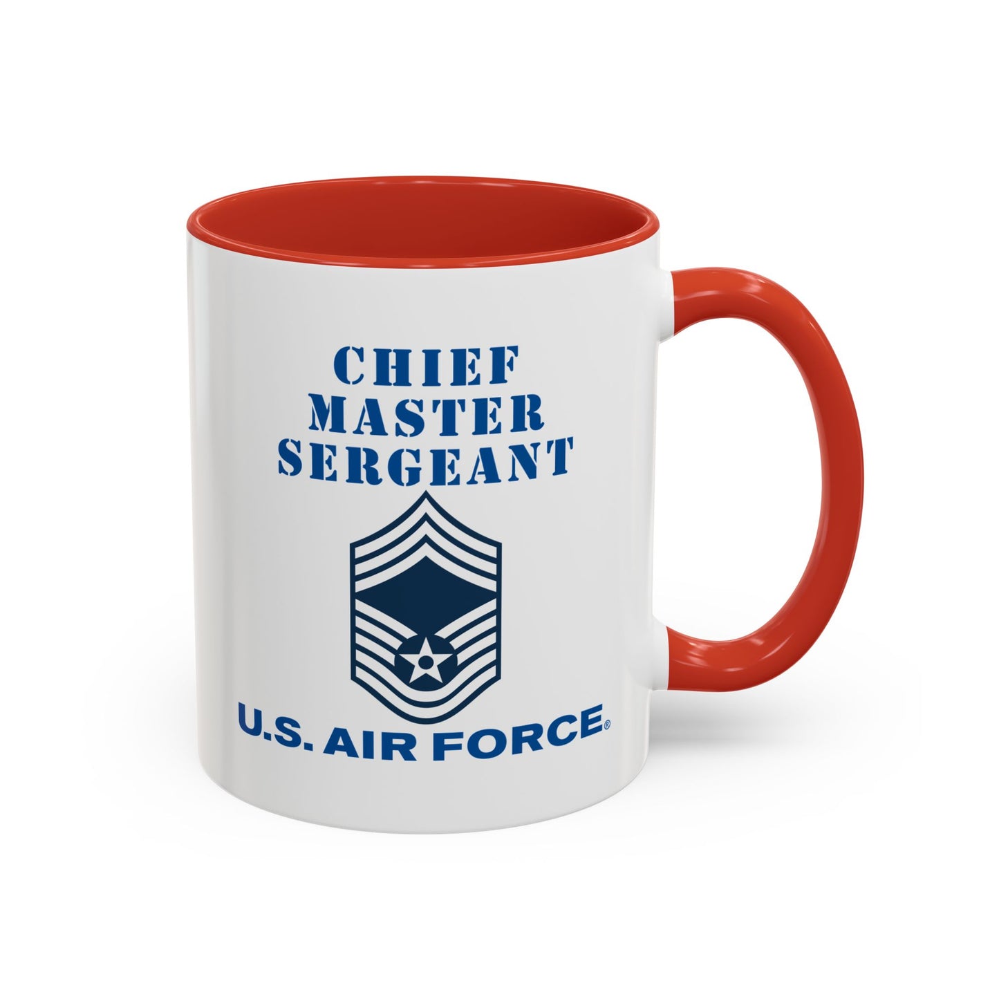 Accent Coffee Mug (11oz & 15oz) - USAF - Chief Master Sergeant (E9a) - 2020 - US Air Force w Text X 300