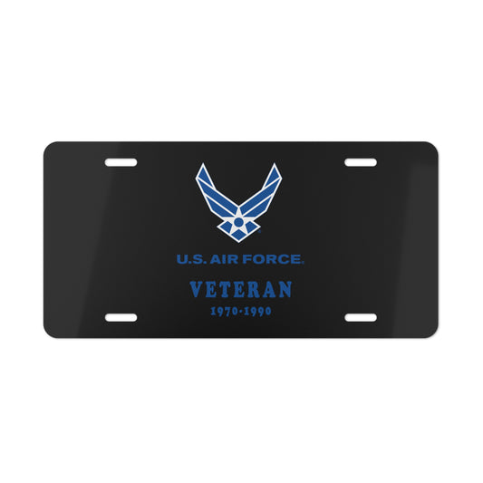License Plate - USAF - Air Force - Veteran w years