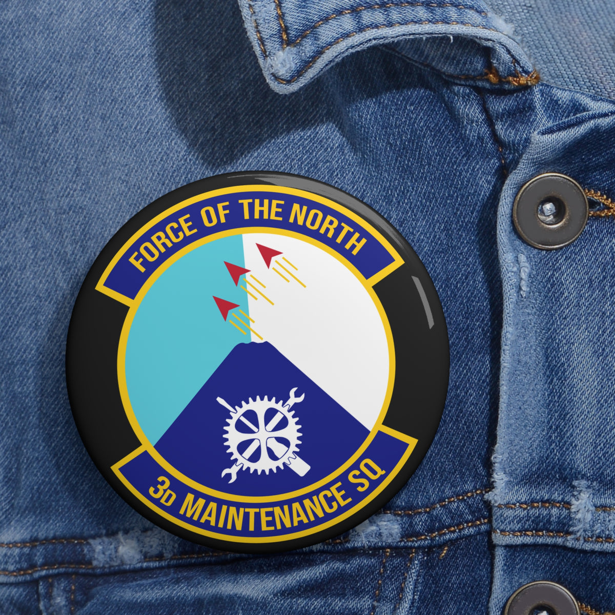 Custom Pin Button - USAF - 3rd Maintenance Squadron wo txt X 300