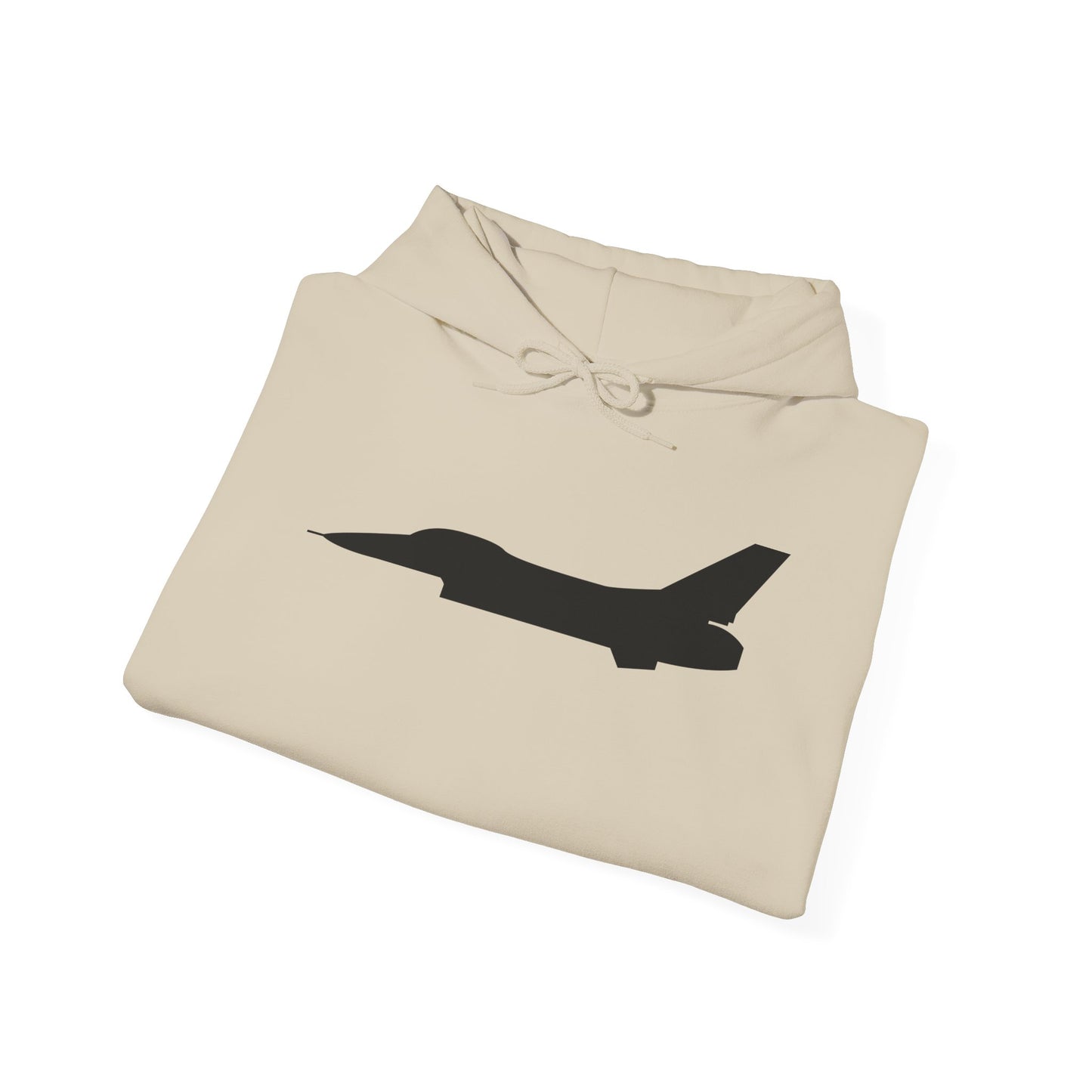 Unisex Heavy Blend Hooded Sweatshirt - Aircraft - F-16 - Side - Black - wo Txt X 300
