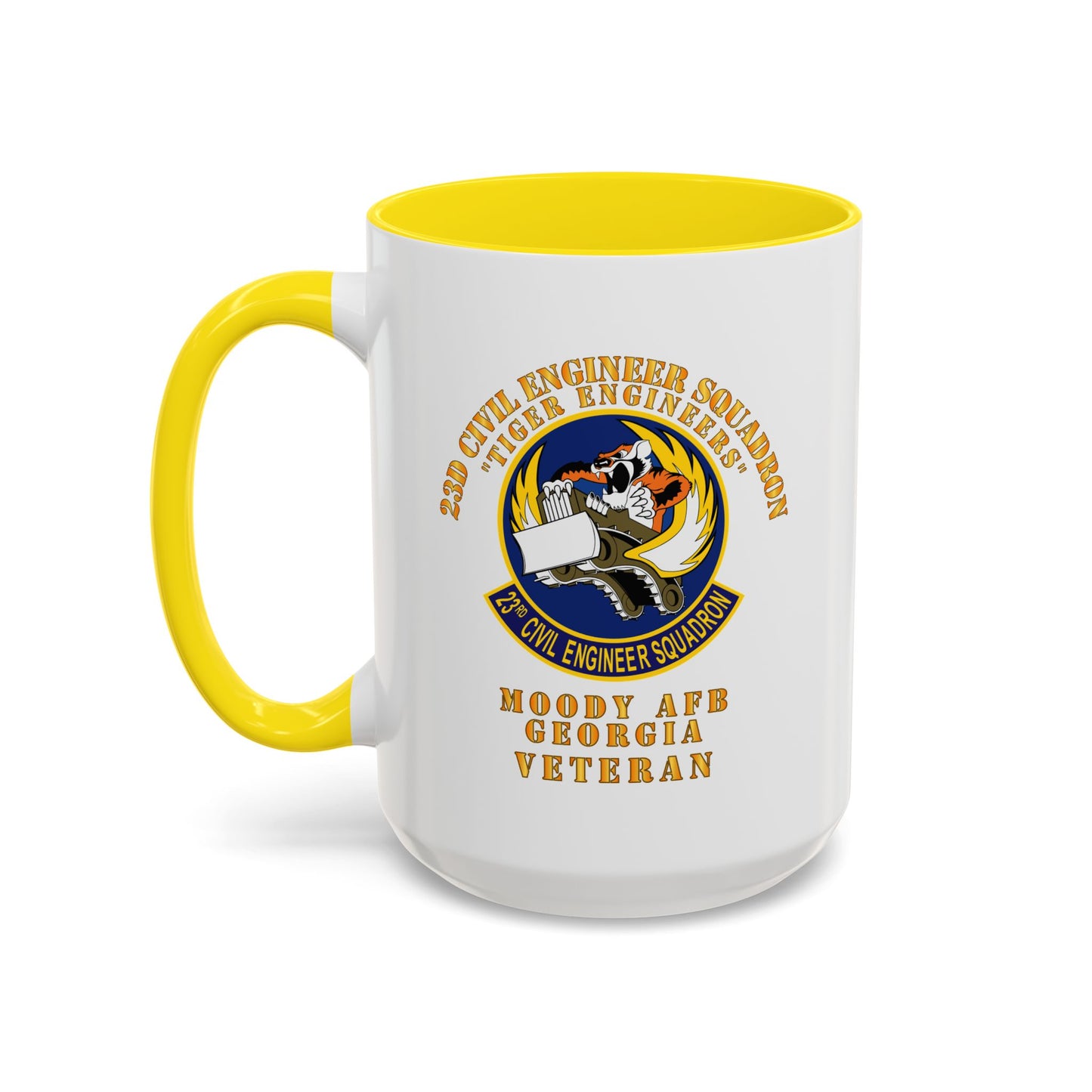 Accent Coffee Mug (11oz & 15oz) - USAF - 23d Civil Engineer Squadron - Tiger Engineers - Moody AFB, GA