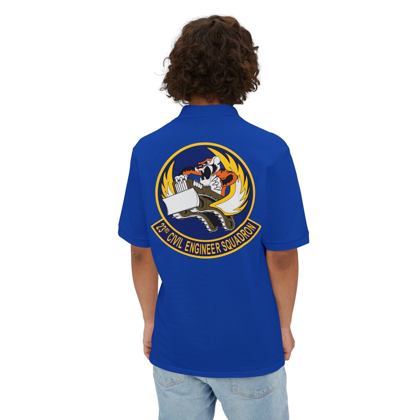 Men's Piqué Polo - USAF - 23d Civil Engineer Squadron wo Txt