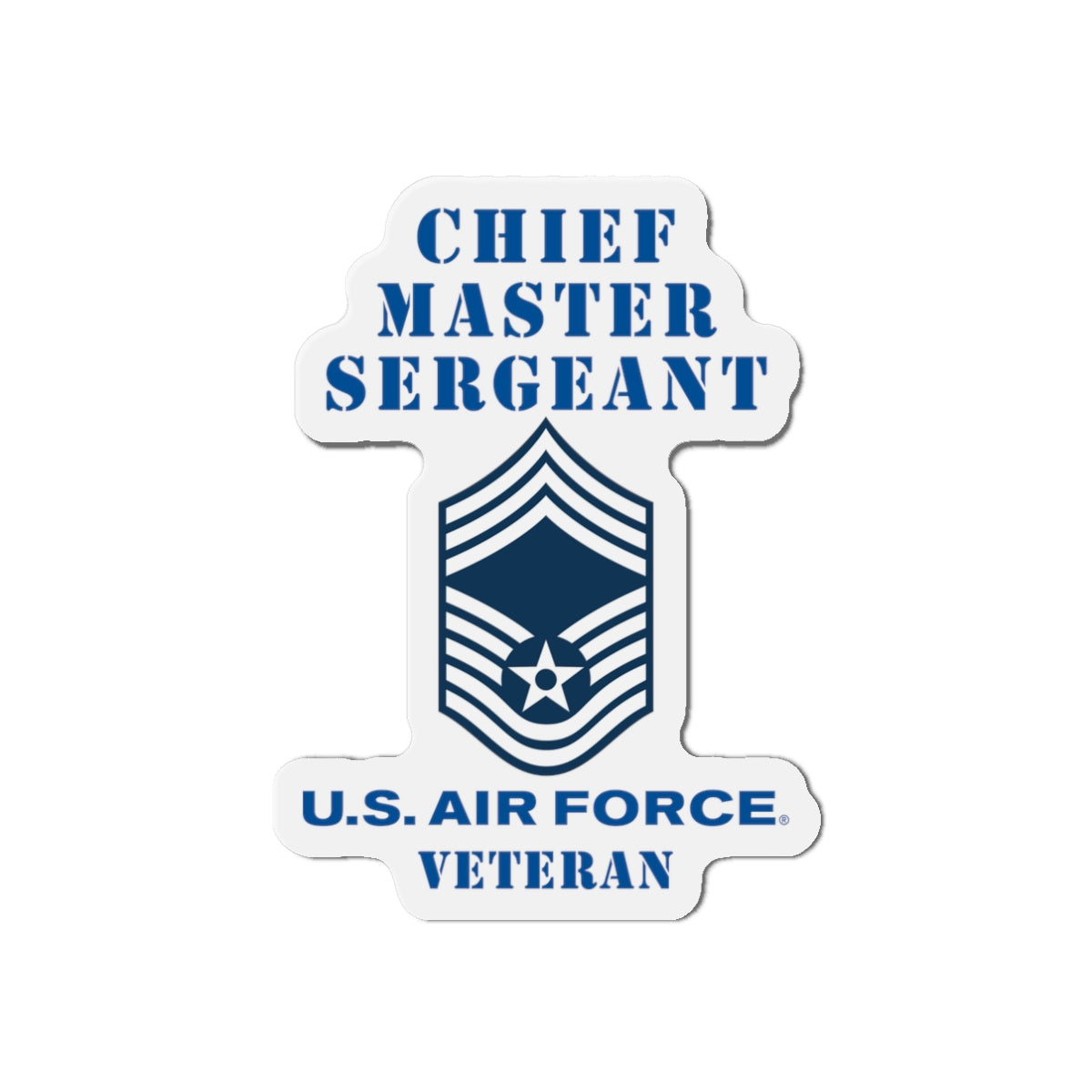 Die-Cut Magnet - USAF - Chief Master Sergeant (E9a) - 2020 - Veteran