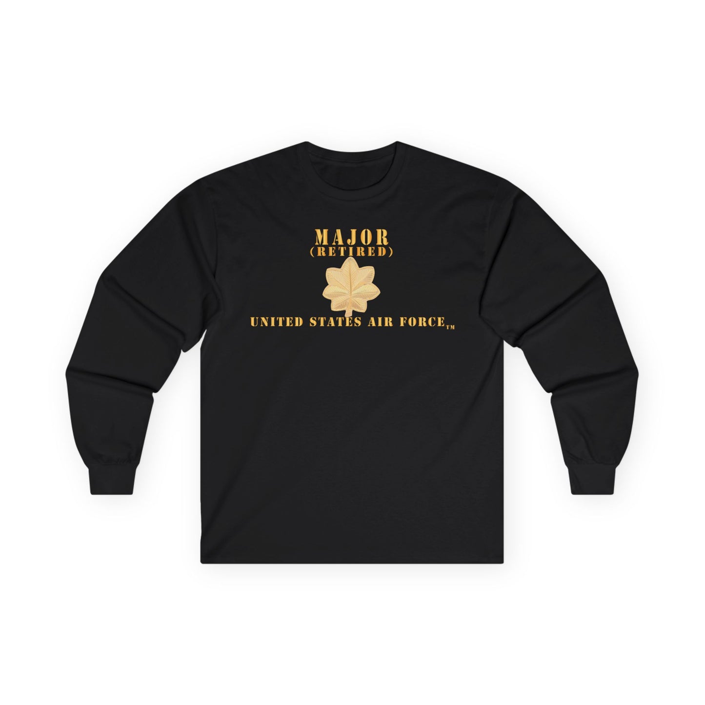 Unisex Ultra Cotton Long Sleeve Tee - USAF - Major - MAJ - Retired X 300