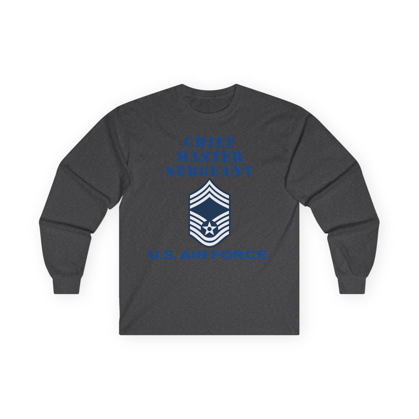 Unisex Ultra Cotton Long Sleeve Tee - USAF - Chief Master Sergeant (E9a) - 2020 - US Air Force w Text X 300