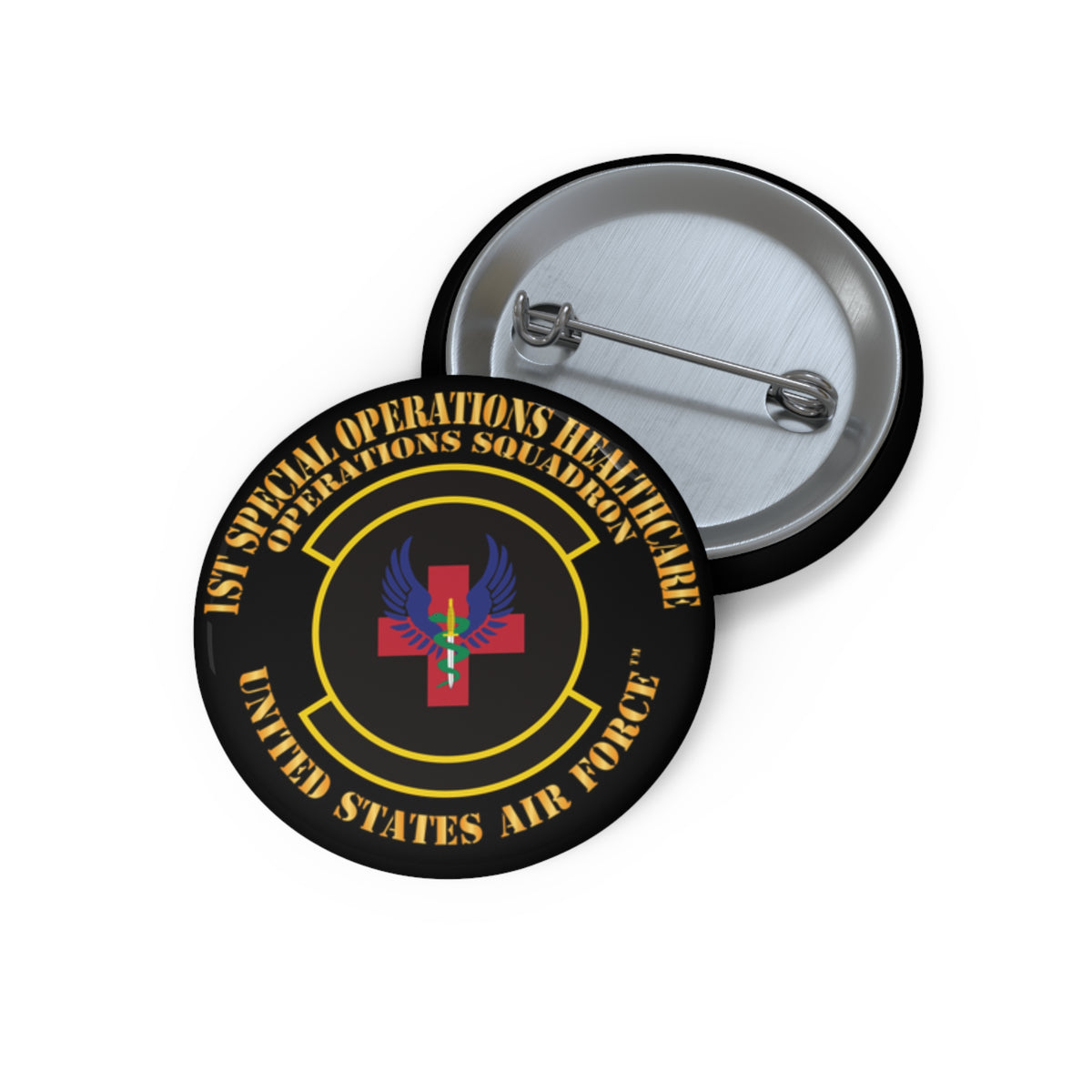 Custom Pin Button - USAF - 1st Special Operations Healthcare Operations Squadron X 300