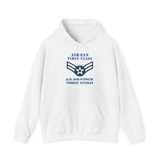 Unisex Heavy Blend Hooded Sweatshirt - USAF - Airman - First Class (E3) - 2020 - Combat Veteran