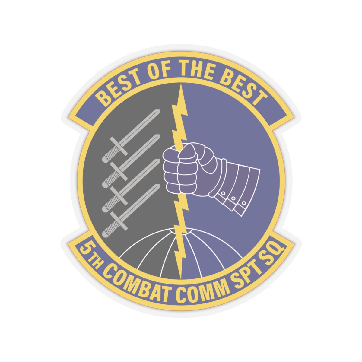 Kiss-Cut Stickers - USAF - 5th Combat Communications Support Sq wo txt X 300