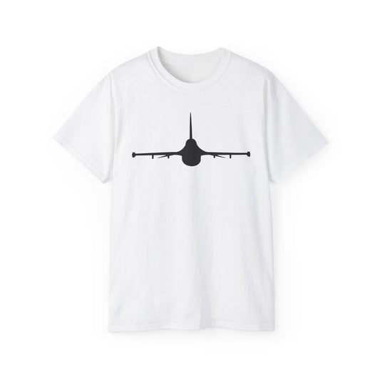 Unisex Ultra Cotton Tee - Aircraft - F-16 - Front - Silhouette wo Txt X 300