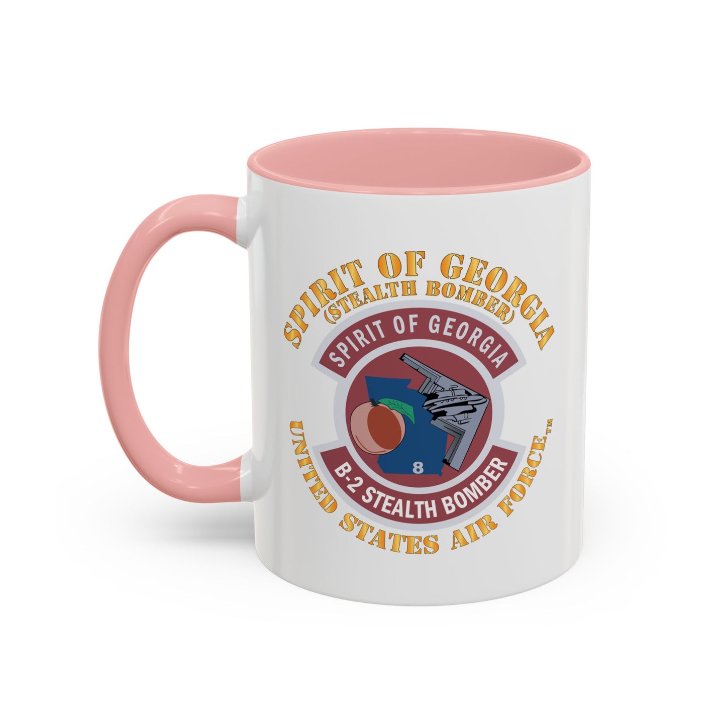 Accent Coffee Mug (11oz & 15oz) - USAF - B2 - Spirit of Georgia - Stealth Bomber X 300