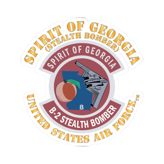Kiss-Cut Stickers - USAF - B2 - Spirit of Georgia - Stealth Bomber X 300