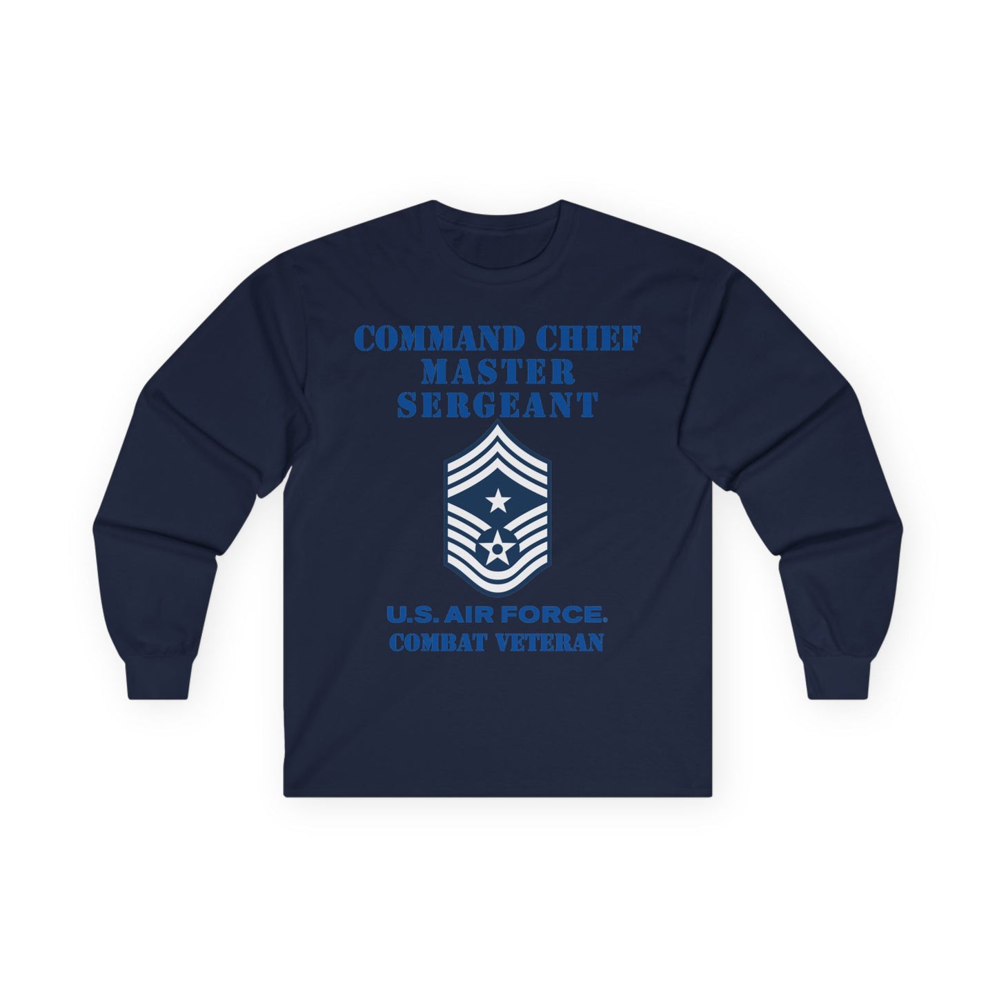 Unisex Ultra Cotton Long Sleeve Tee - USAF - Command Chief Master Sergeant (E9c) - 2020 - Combat Veteran