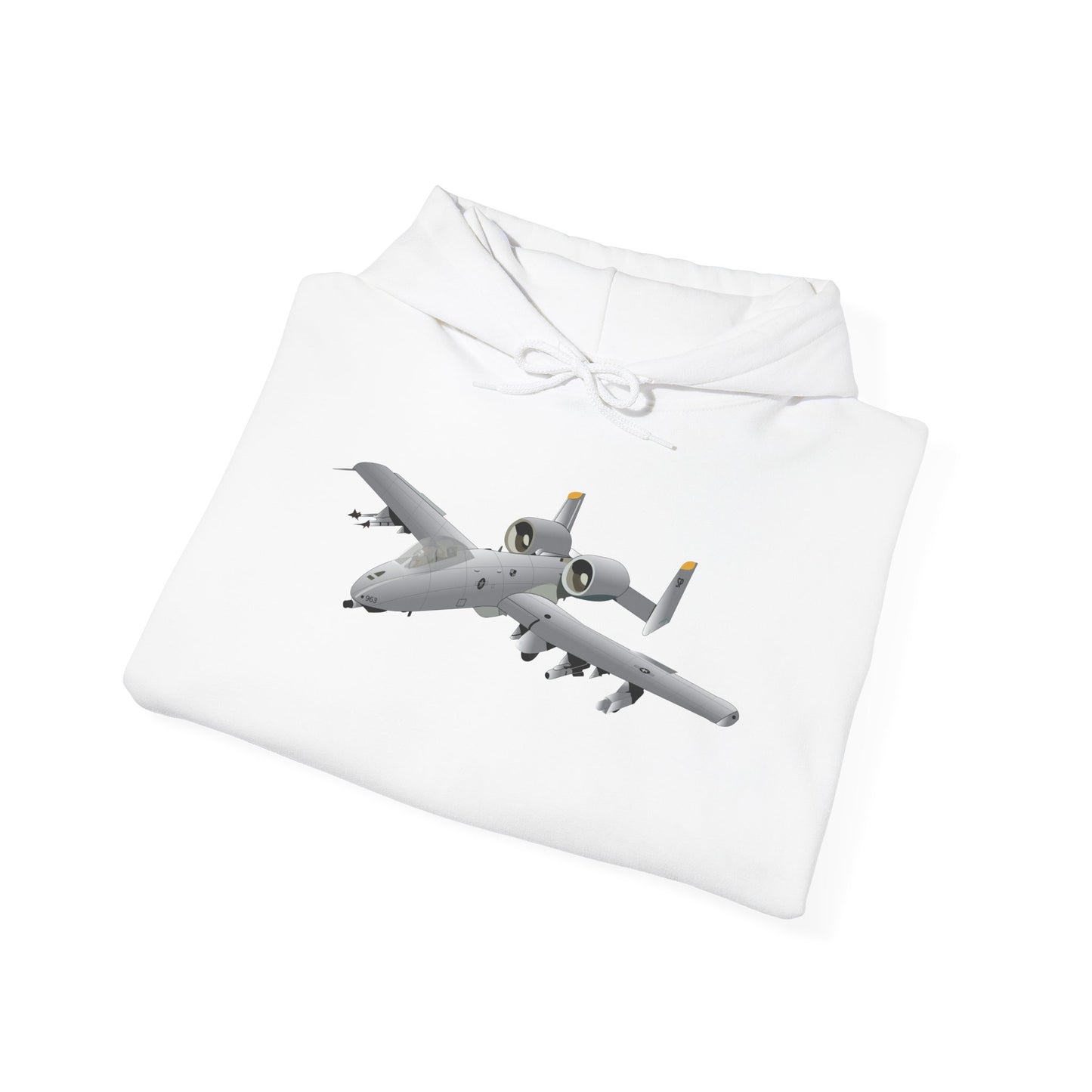 Unisex Heavy Blend Hooded Sweatshirt - Aircraft - A10 - Front - Top - Oblique X 300