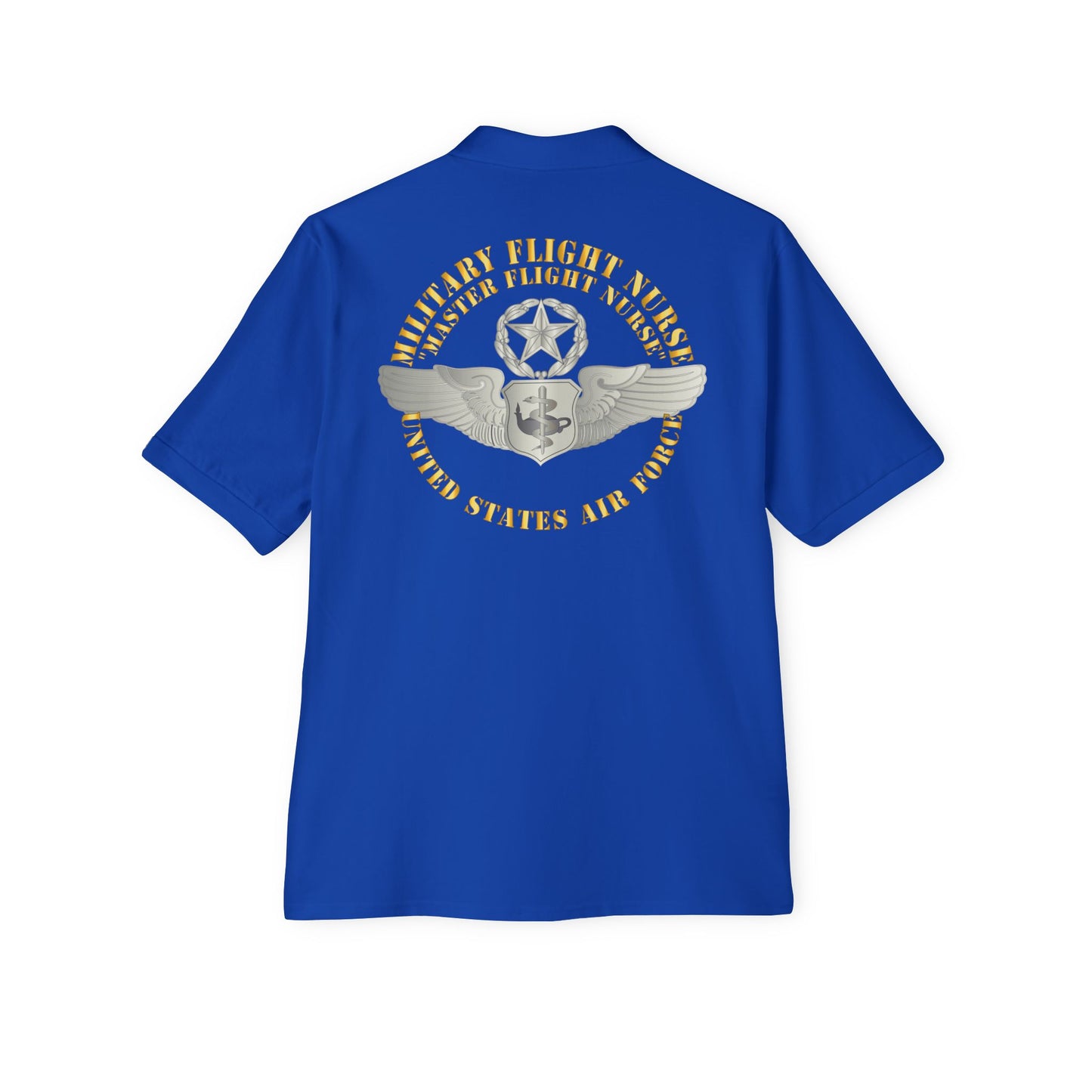 Men's Piqué Polo -USAF - Military Flight Nurse - Flight Nurse - Master