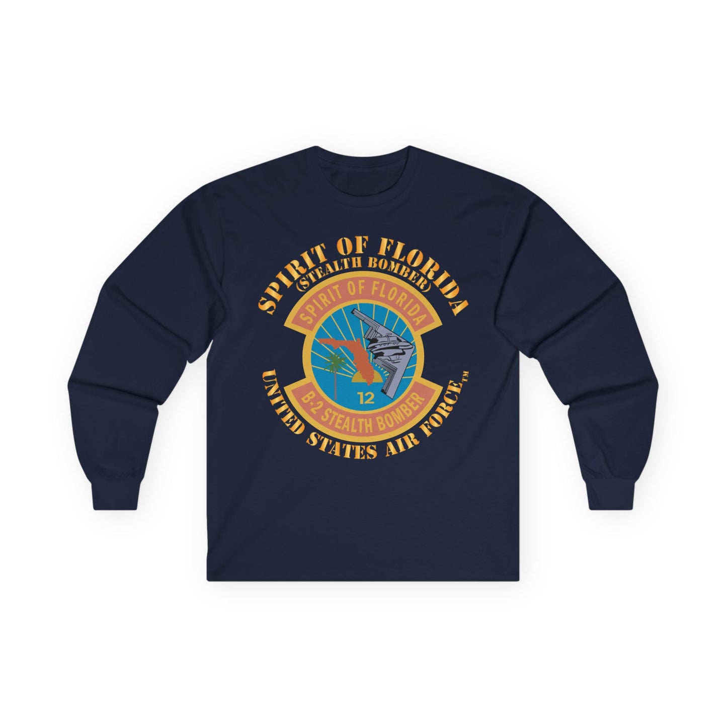 Unisex Ultra Cotton Long Sleeve Tee - USAF - B2 - Spirit of Florida - Stealth Bomber X 300