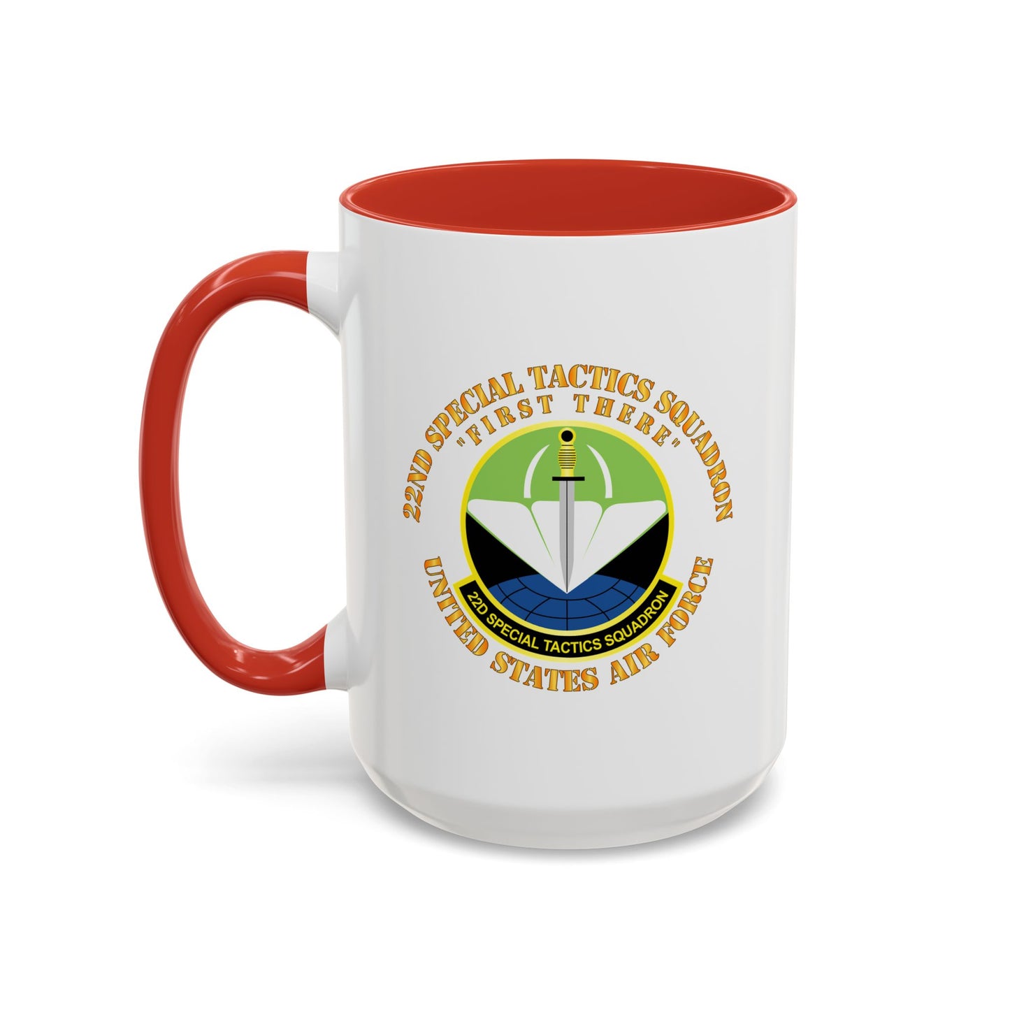 Accent Coffee Mug (11oz & 15oz) - USAF - 22nd Special Tactics Squadron - First There X 300
