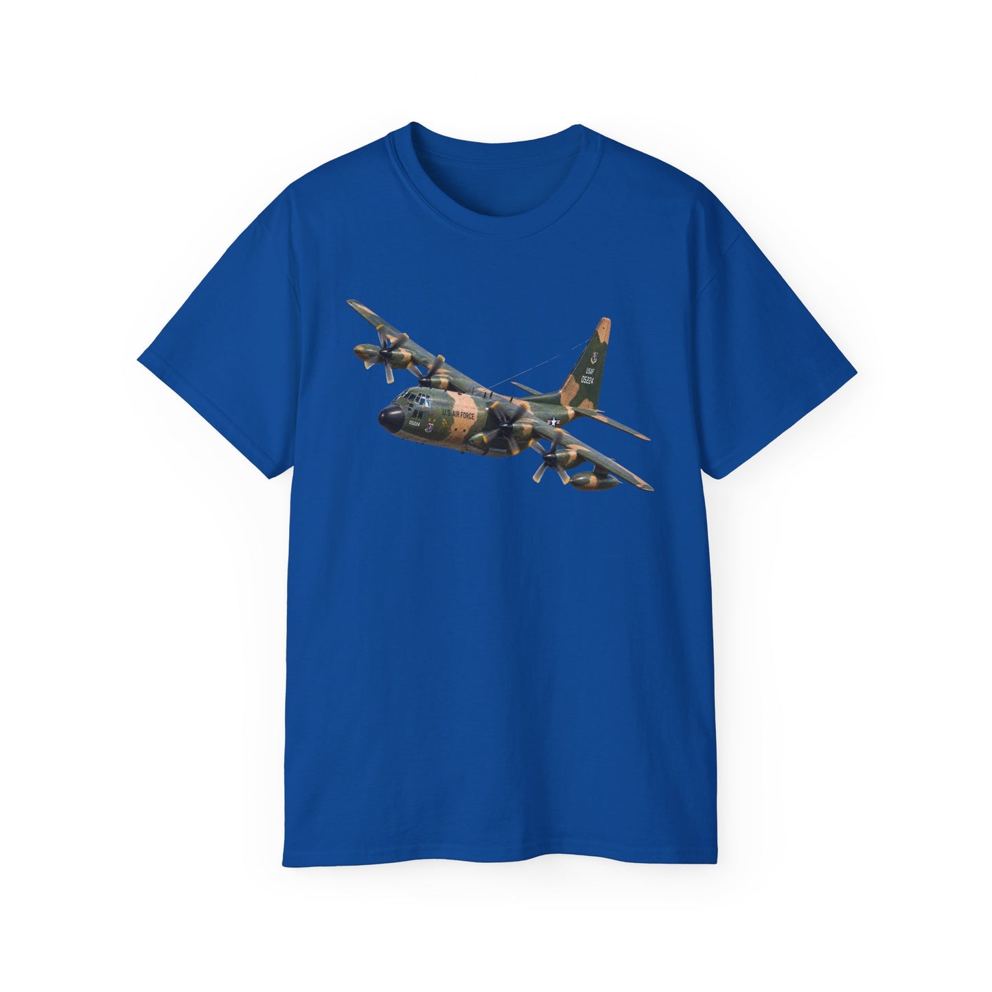 Unisex Ultra Cotton Tee - C-130  Aircraft - Camo - Steep Left Bank Climbing Turn