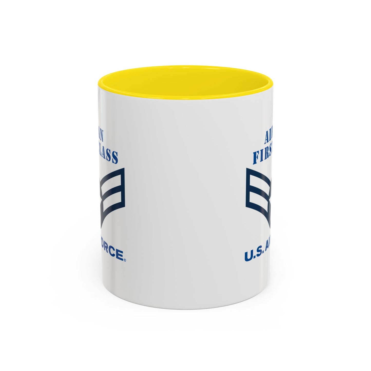 Accent Coffee Mug (11oz & 15oz) - USAF - Airman - First Class (E3) - 2020 - US Air Force w Text X 300