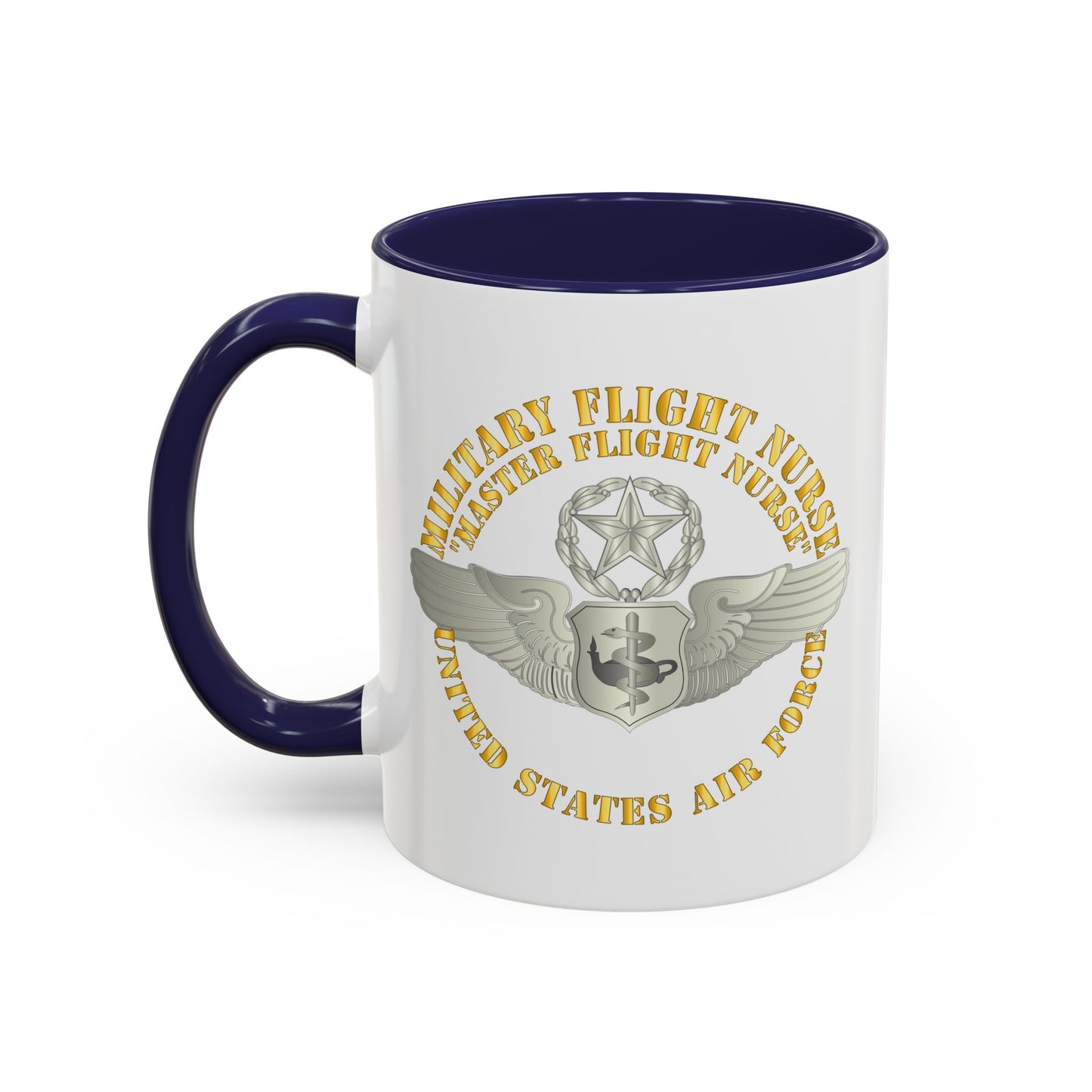 Accent Coffee Mug (11oz & 15oz) - USAF - Military Flight Nurse - Flight Nurse - Master