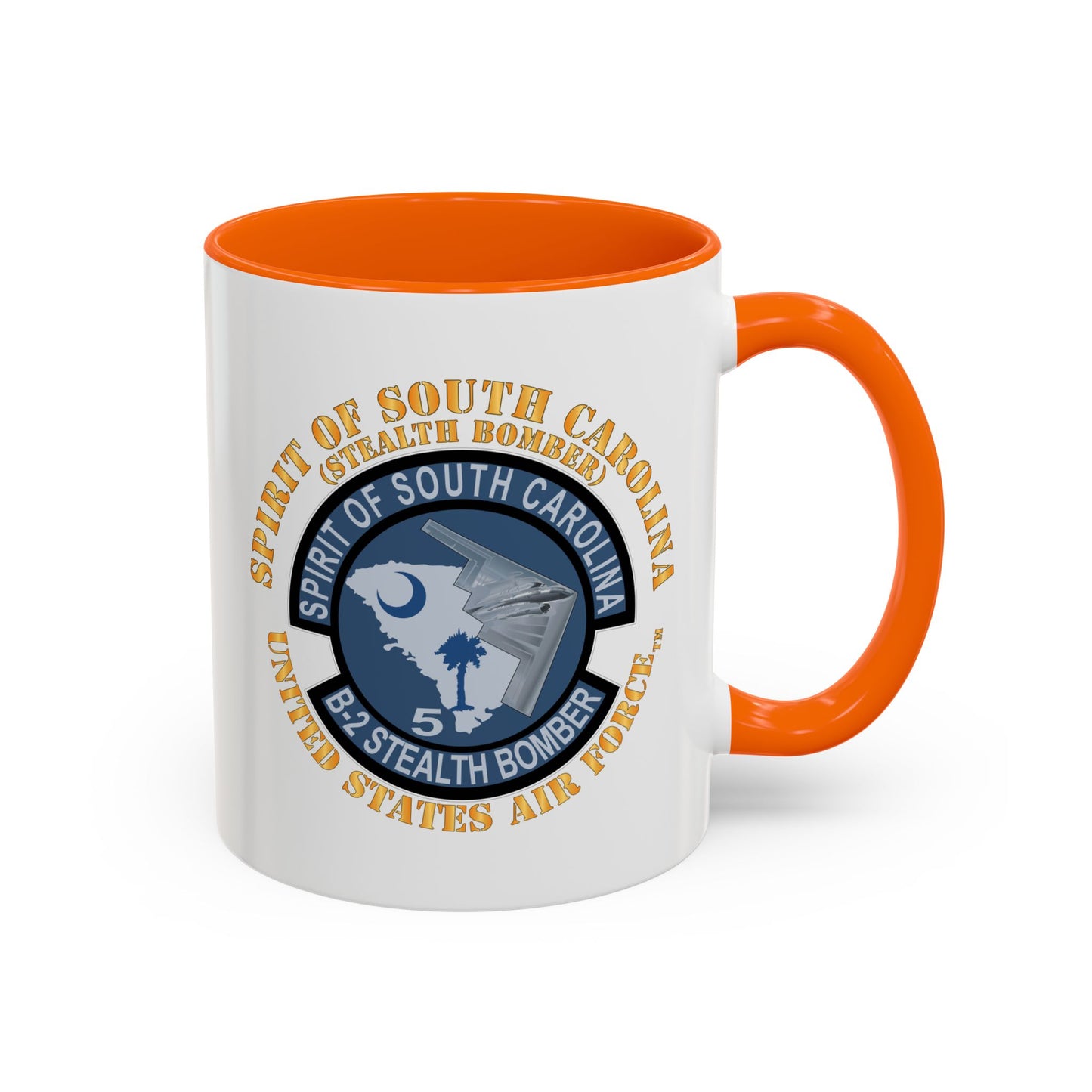 Accent Coffee Mug (11oz & 15oz) - USAF - B2 - Spirit of South Carolina Stealth Bomber X 300